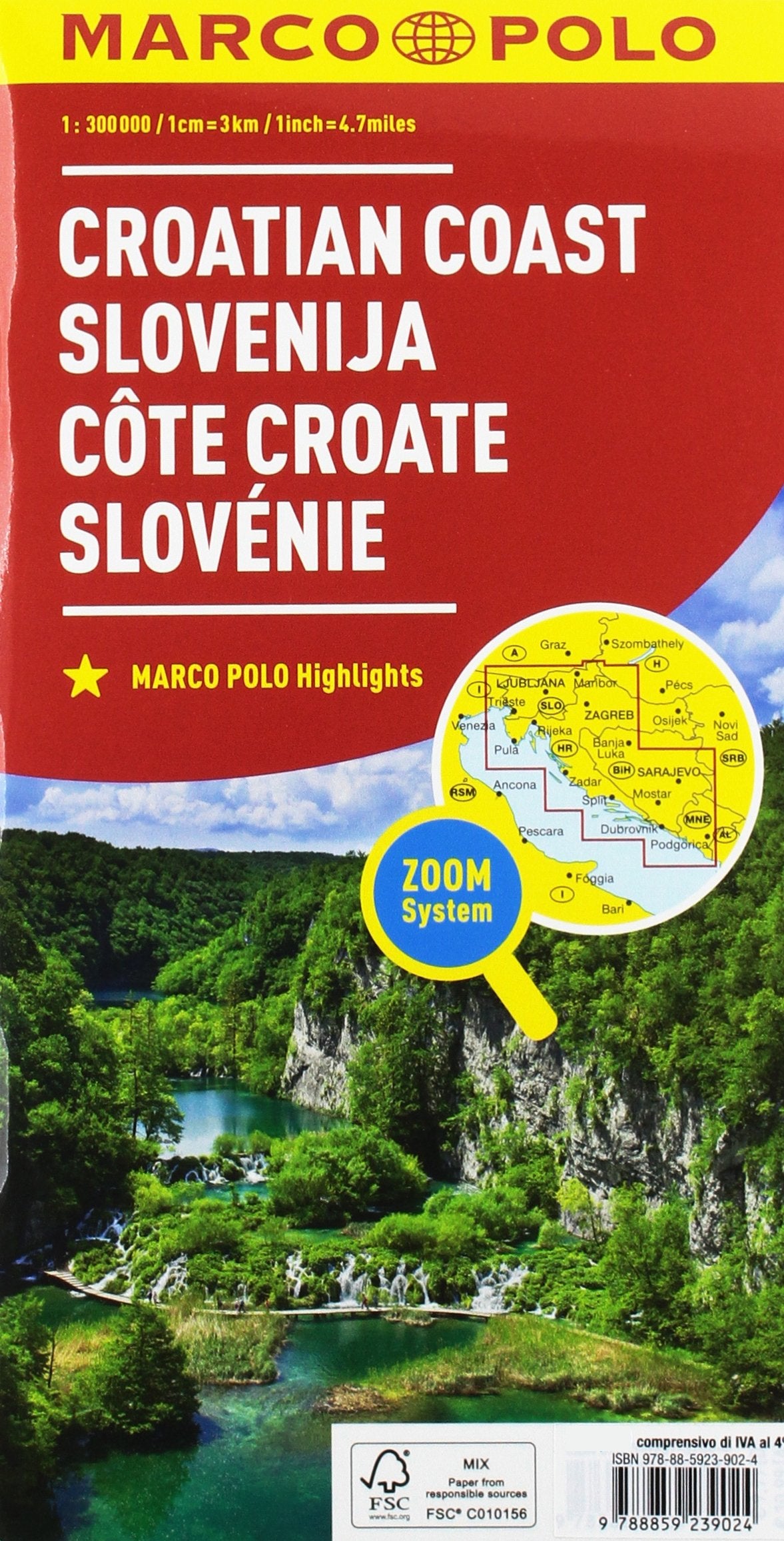 Croazia costiera, Slovenia 1:300.000 Leisure, Home & Garden