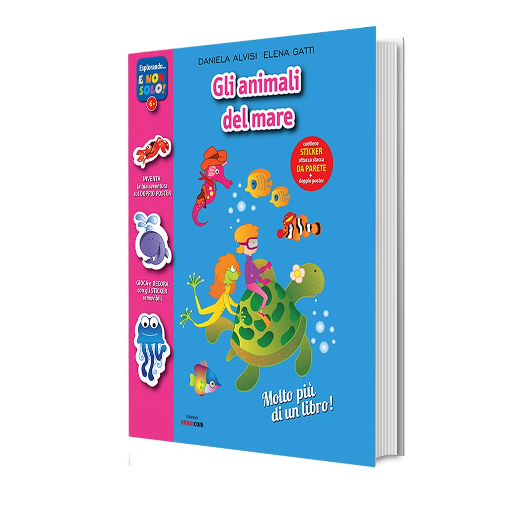 Animali mare oceano. Con adesivi. Con poster. Ediz. illustrata book