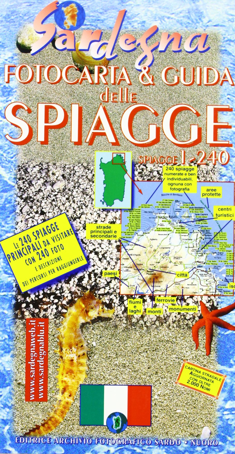 Fotocartina delle 240 spiagge più importanti della Sardegna book