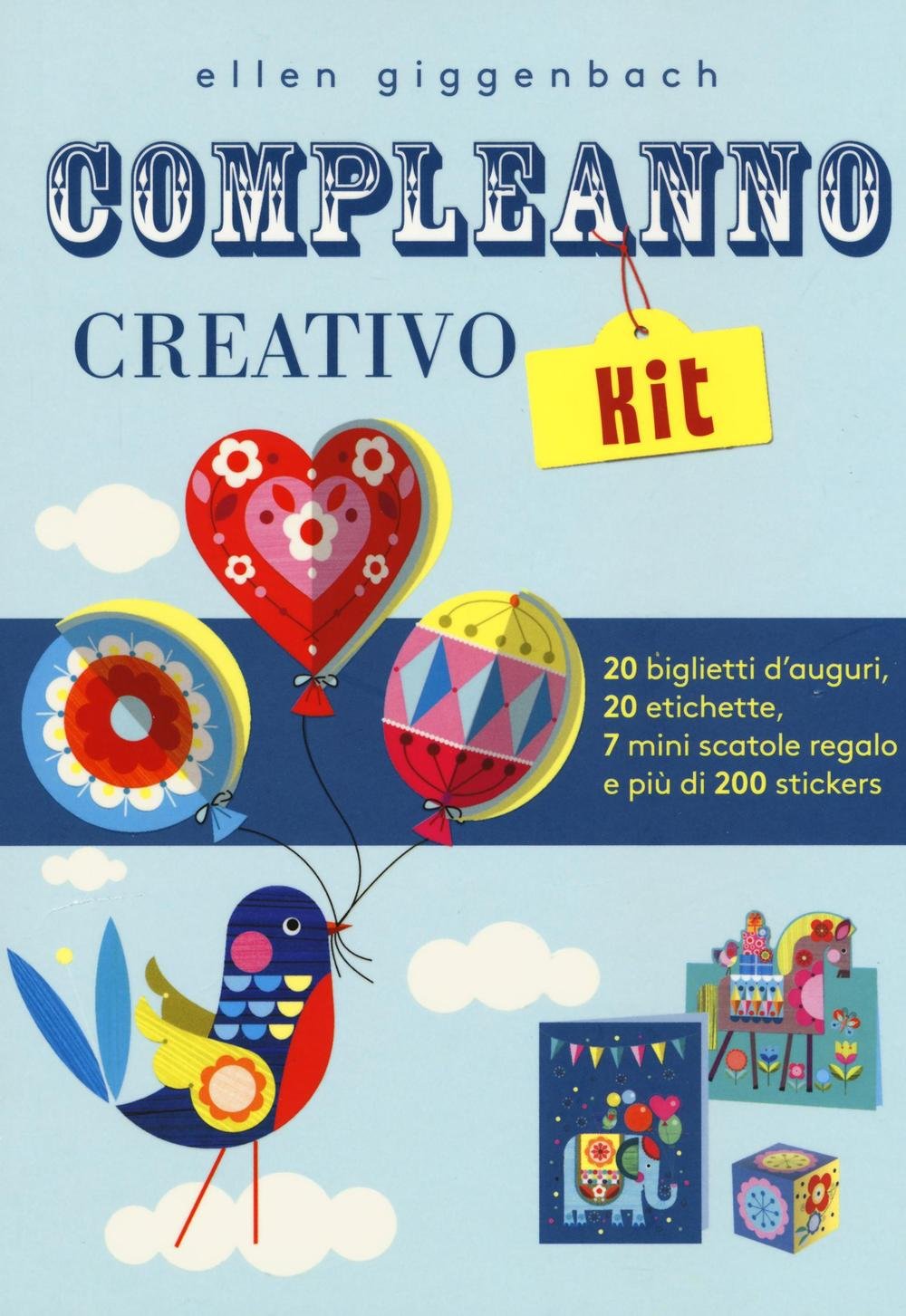 Compleanno creativo kit. Con adesivi book