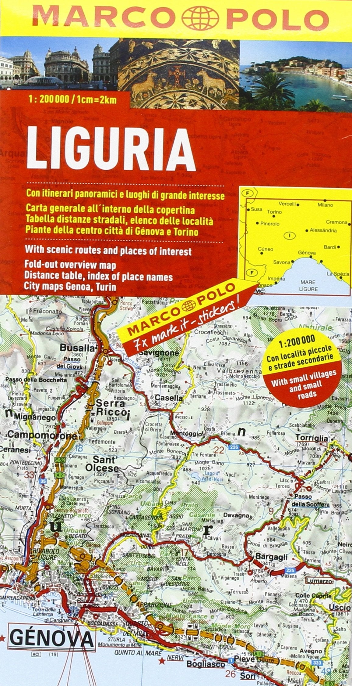 Liguria 1:200.000. Ediz. multilingue (Carte stradali Marco Polo) Leisure, Home & Garden