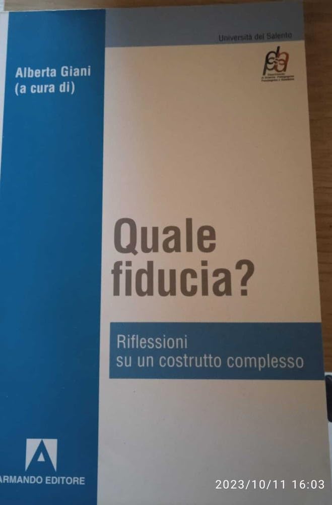 Quale fiducia? Riflessioni su un costrutto complesso book