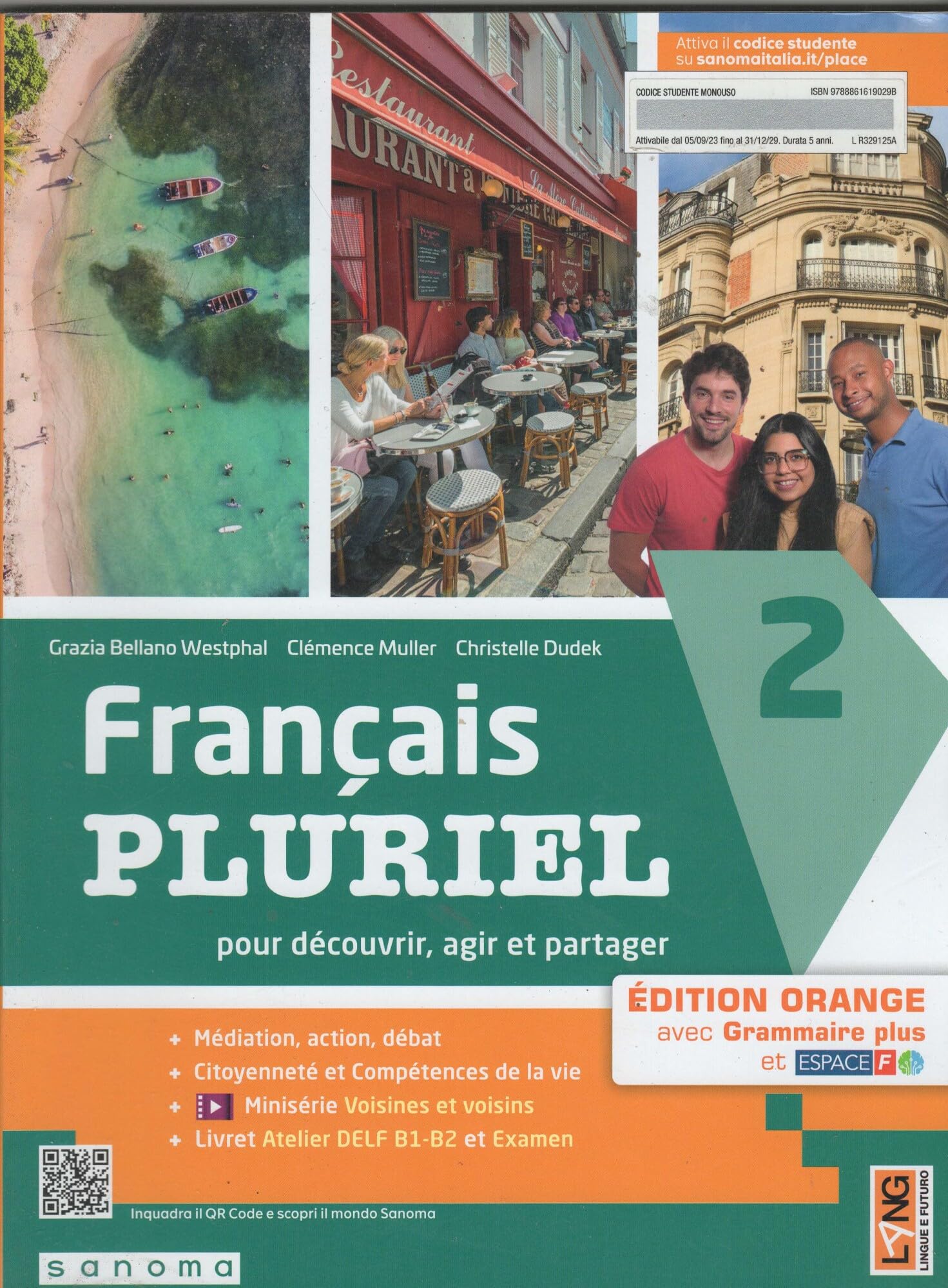 Français pluriel. Édit. orange. Avec Grammaire plus, Atelier DELF et Examen. Per le Scuole superiori. Con e-book. Con espansione online (Vol. 2) book