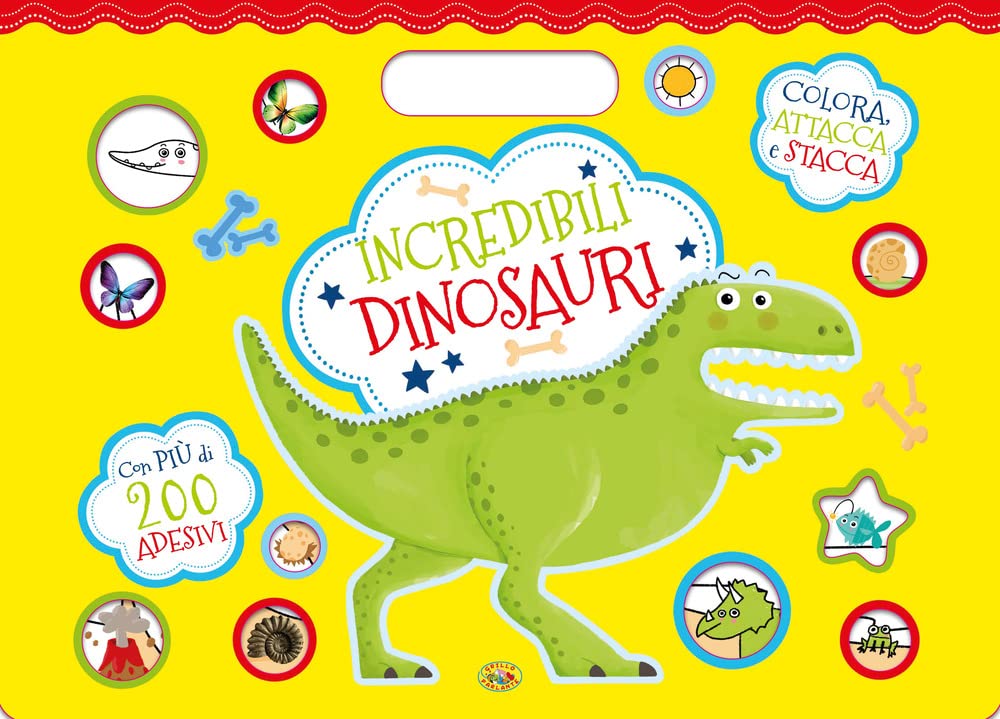 Incredibili dinosauri. Colora, attacca e stacca. Con adesivi. Ediz. a colori Living & Furnishing