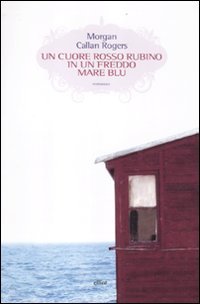 Un cuore rosso rubino in un freddo mare blu book