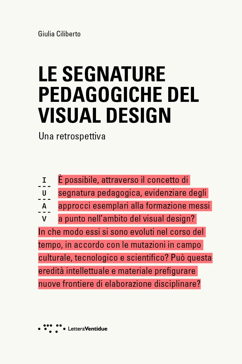 Le segnature pedagogiche del visual design. Una retrospettiva book