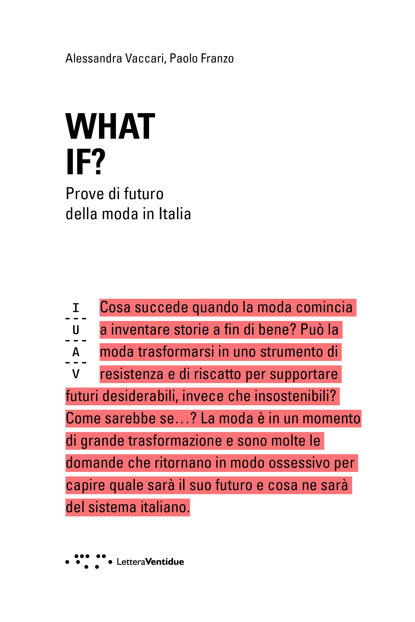 What if? Prove di futuro della moda in Italia book