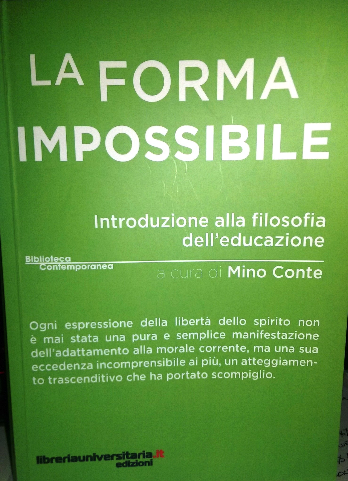 La forma impossibile. Introduzione alla filosofia dell'educazione book
