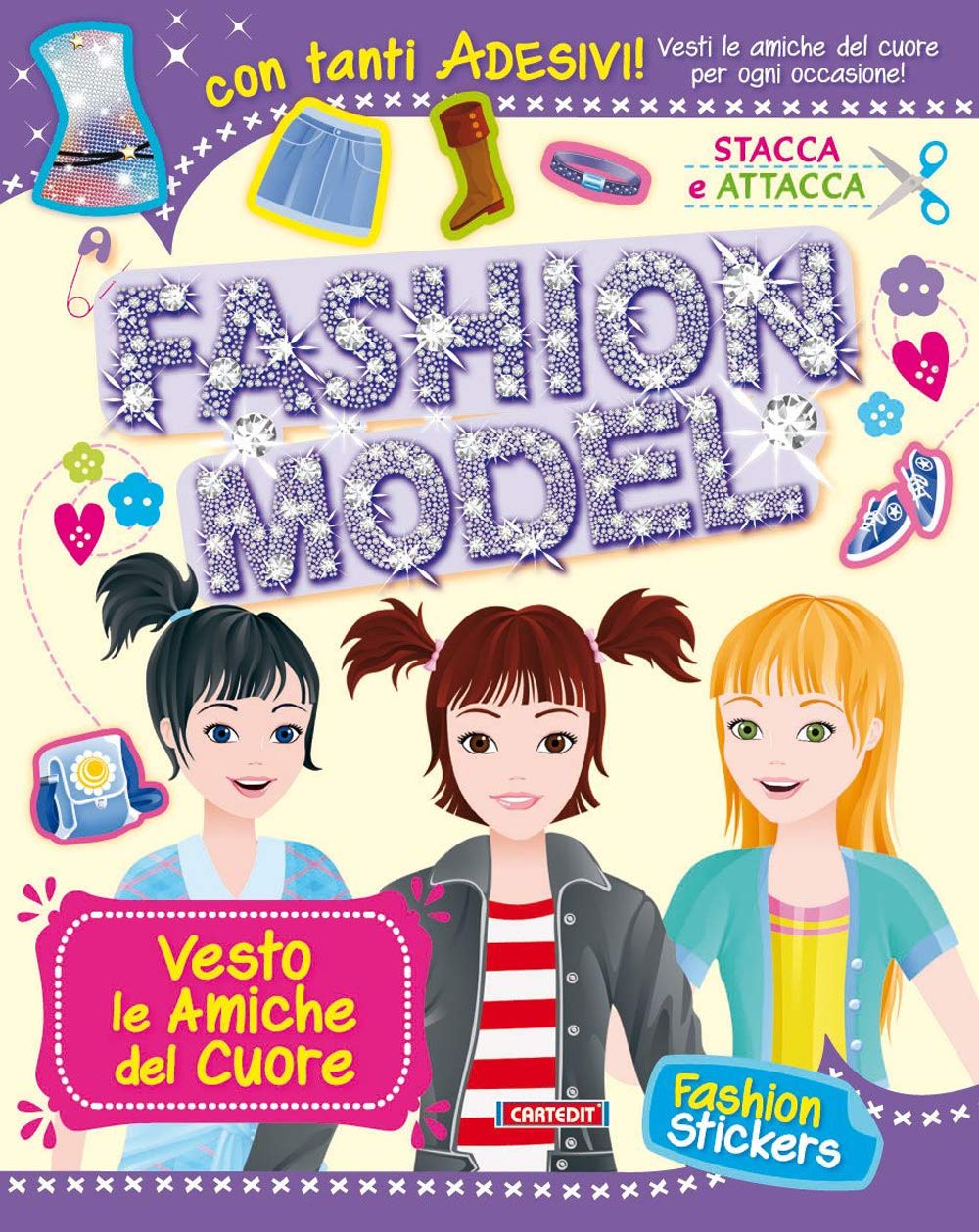 Vesto le amiche del cuore. Con adesivi. Ediz. illustrata book
