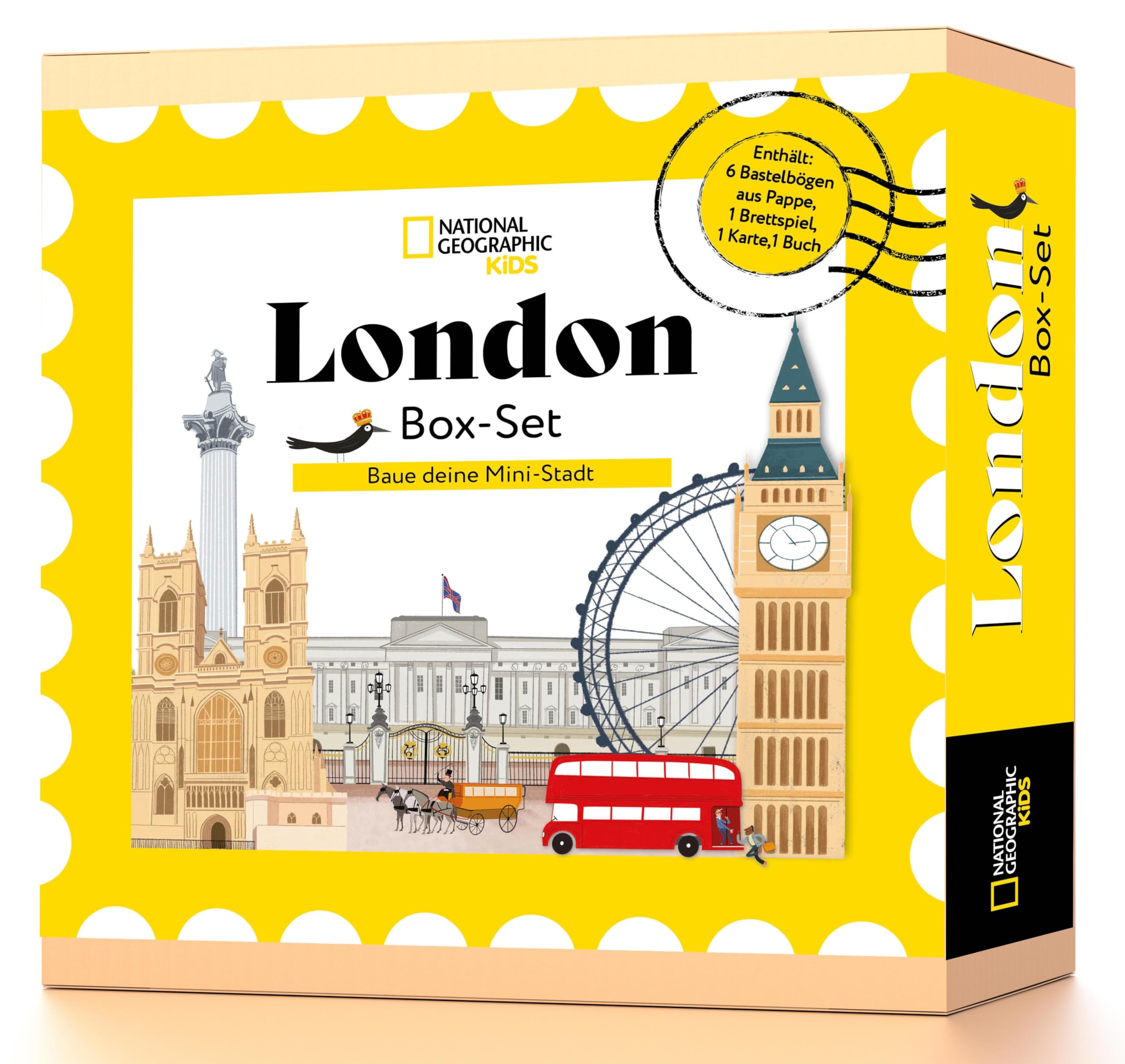Box-Set London. Baue deine Mini-Stadt: National Geographic Kids; mit 6 Bastelbögen aus Pappe, Stadtplan, Suchspiel, Brettspiel, Büchlein; für Kinder ab 6 Jahren Non-fiction