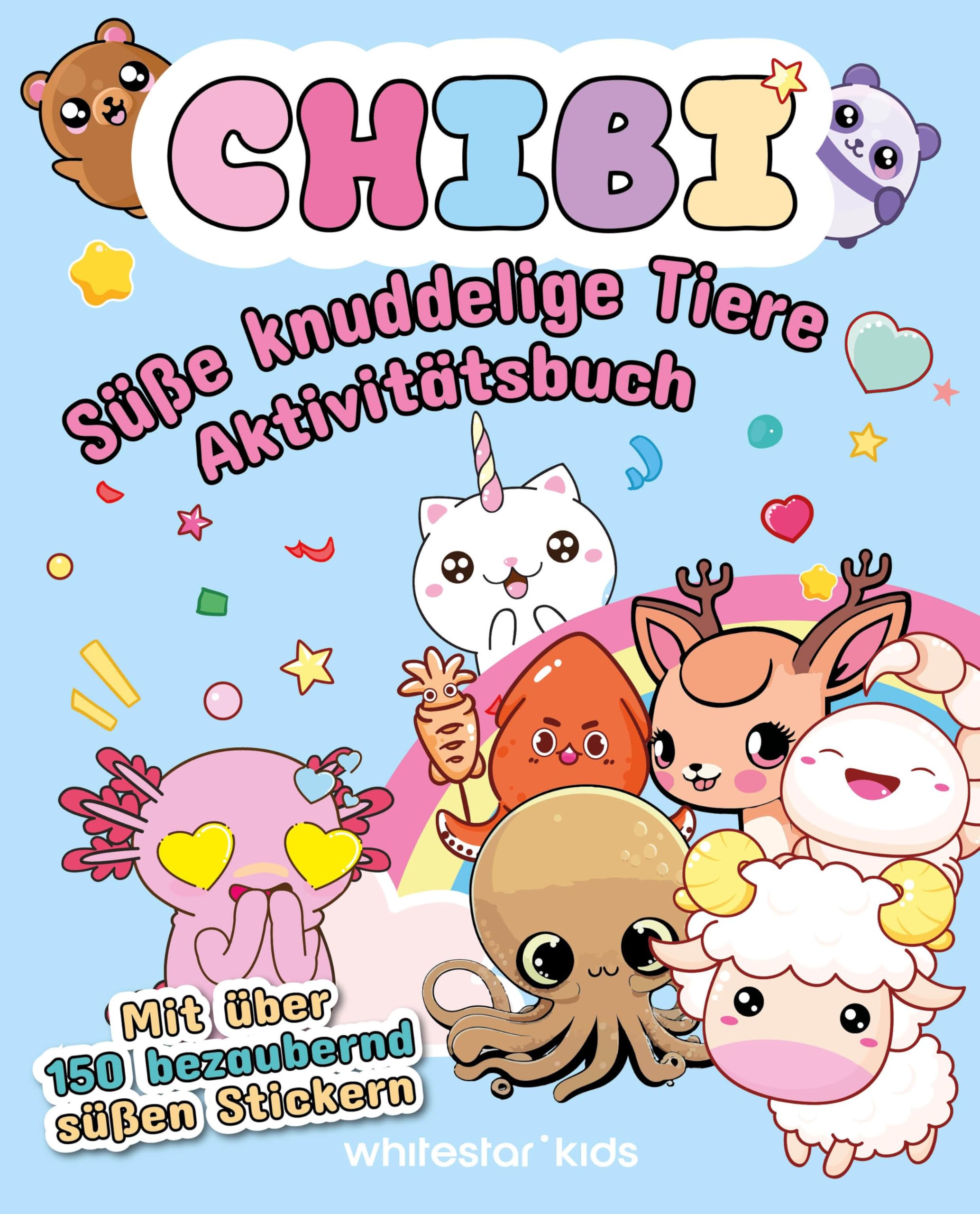CHIBI. Süße knuddelige Tiere Aktivitätsbuch: Mit über 150 bezaubernd süßen Stickern für Kinder ab 6 Jahren Manga