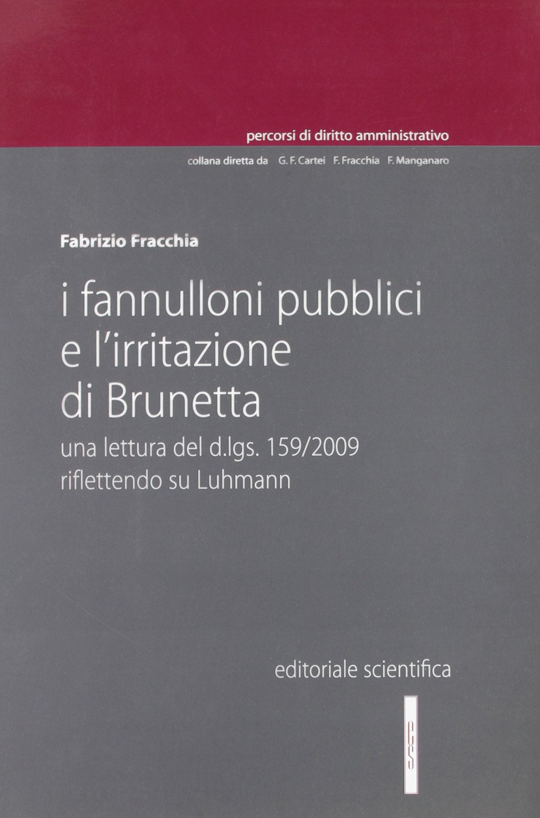 I fannulloni pubblici e l'irritazione di Brunetta. Una lettura del d.lgs. 159/2009 riflettendo su Luhmann book