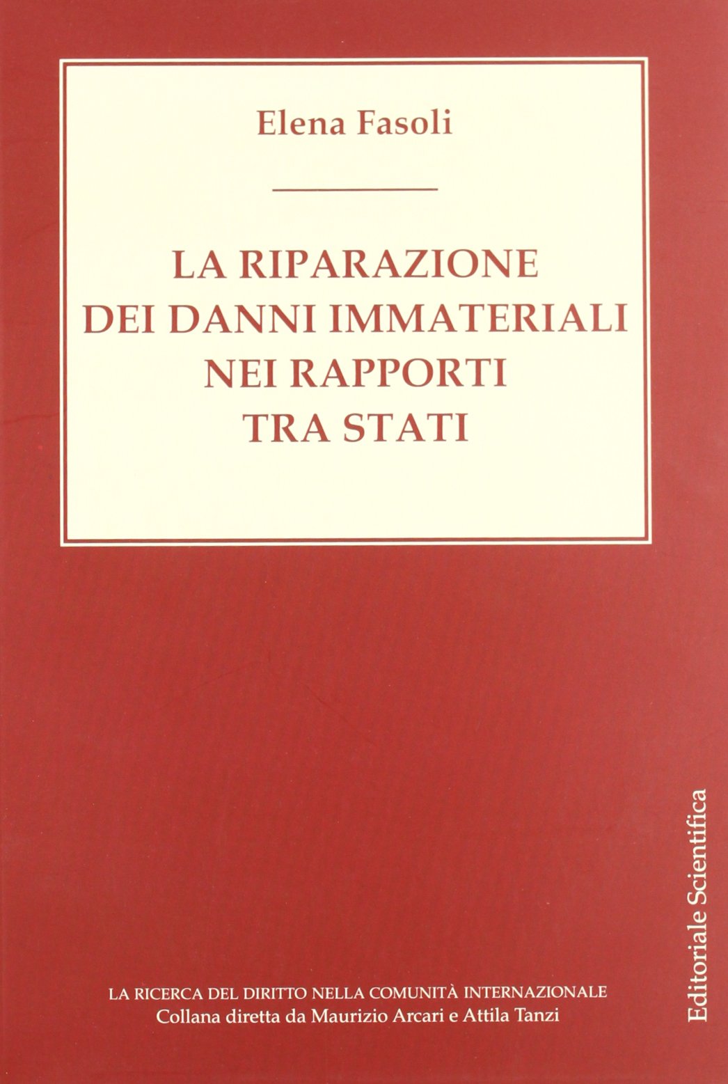 La riparazione dei danni immateriali nei rapporti tra stati book