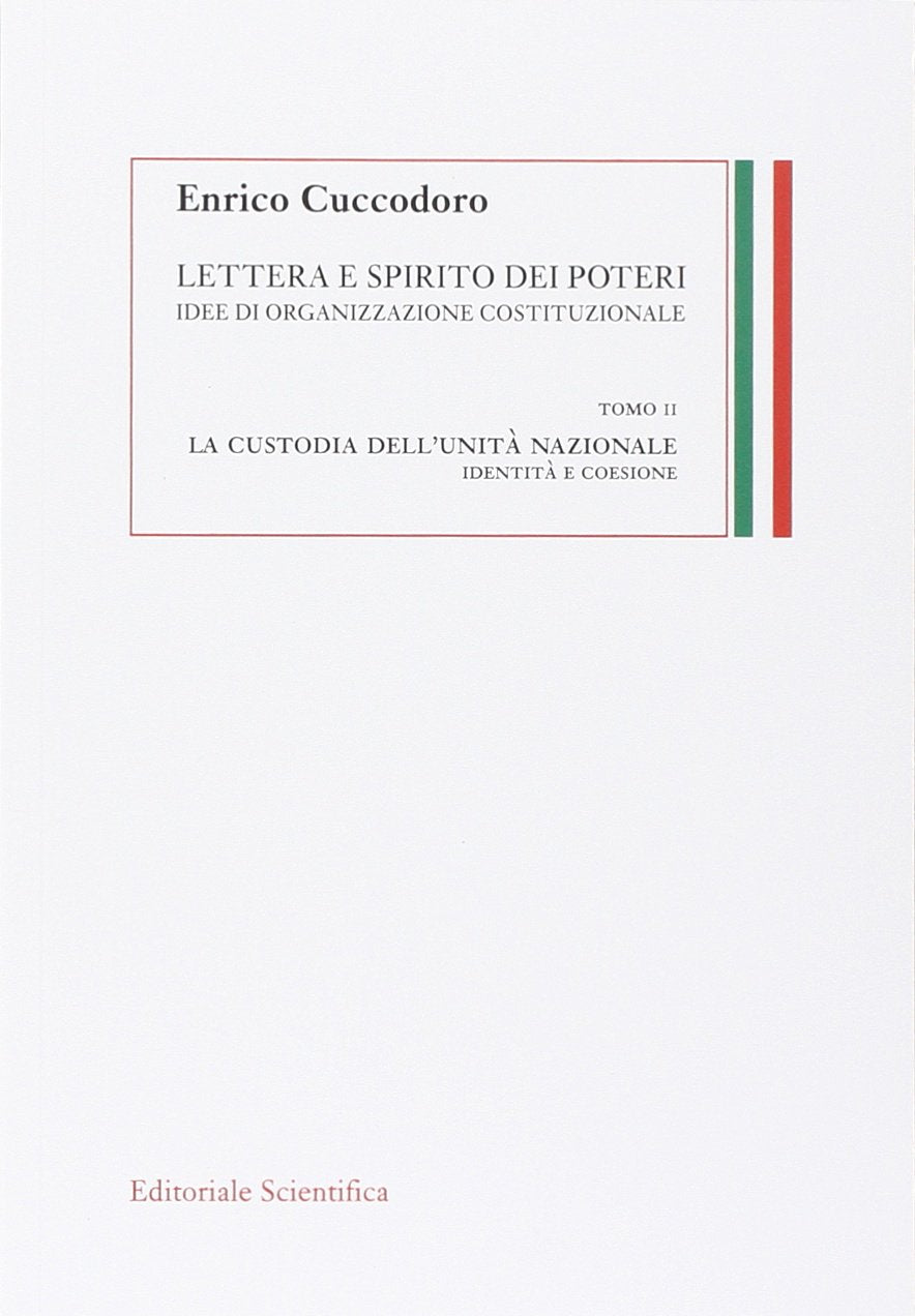 Lettera e spirito dei poteri. Idee di organizzazione costituzionale. La custodia dell'Unità nazionale. Identità e coesione (Vol. 2) book