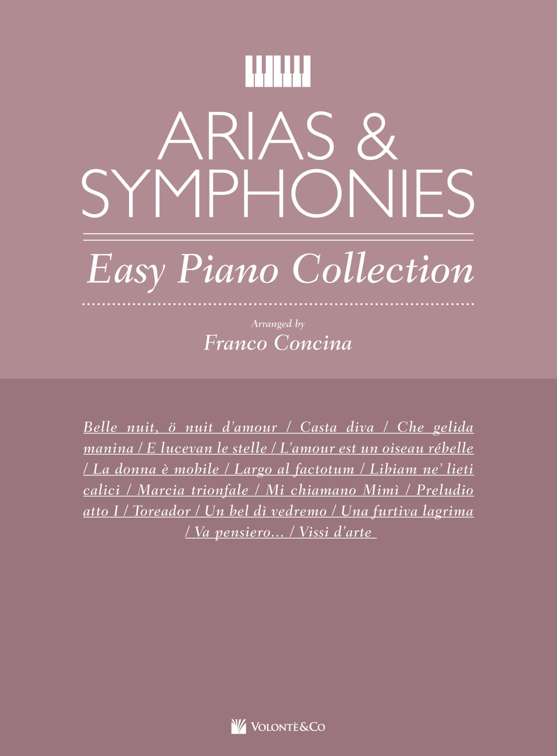 Arias & symphonies - easy piano collection piano book