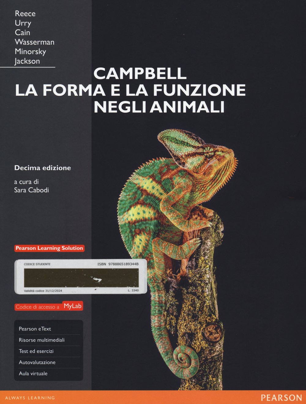 Campbell. La forma e la funzione negli animali. Ediz. mylab. Con espansione online (Scienze) Natural Sciences