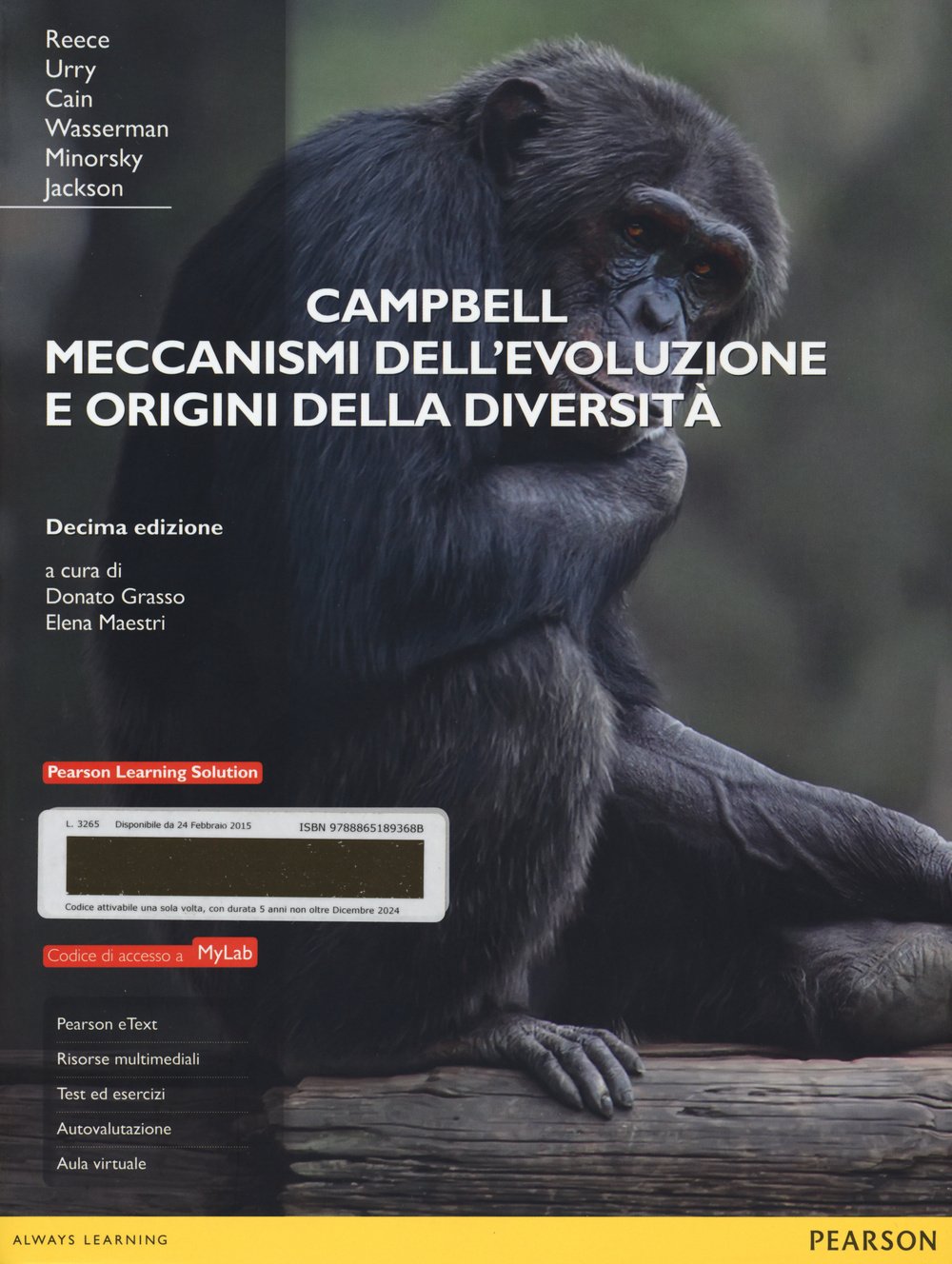 Campbell. Meccanismi dell'evoluzione e origini della diversità. Ediz. mylab. Con espansione online book