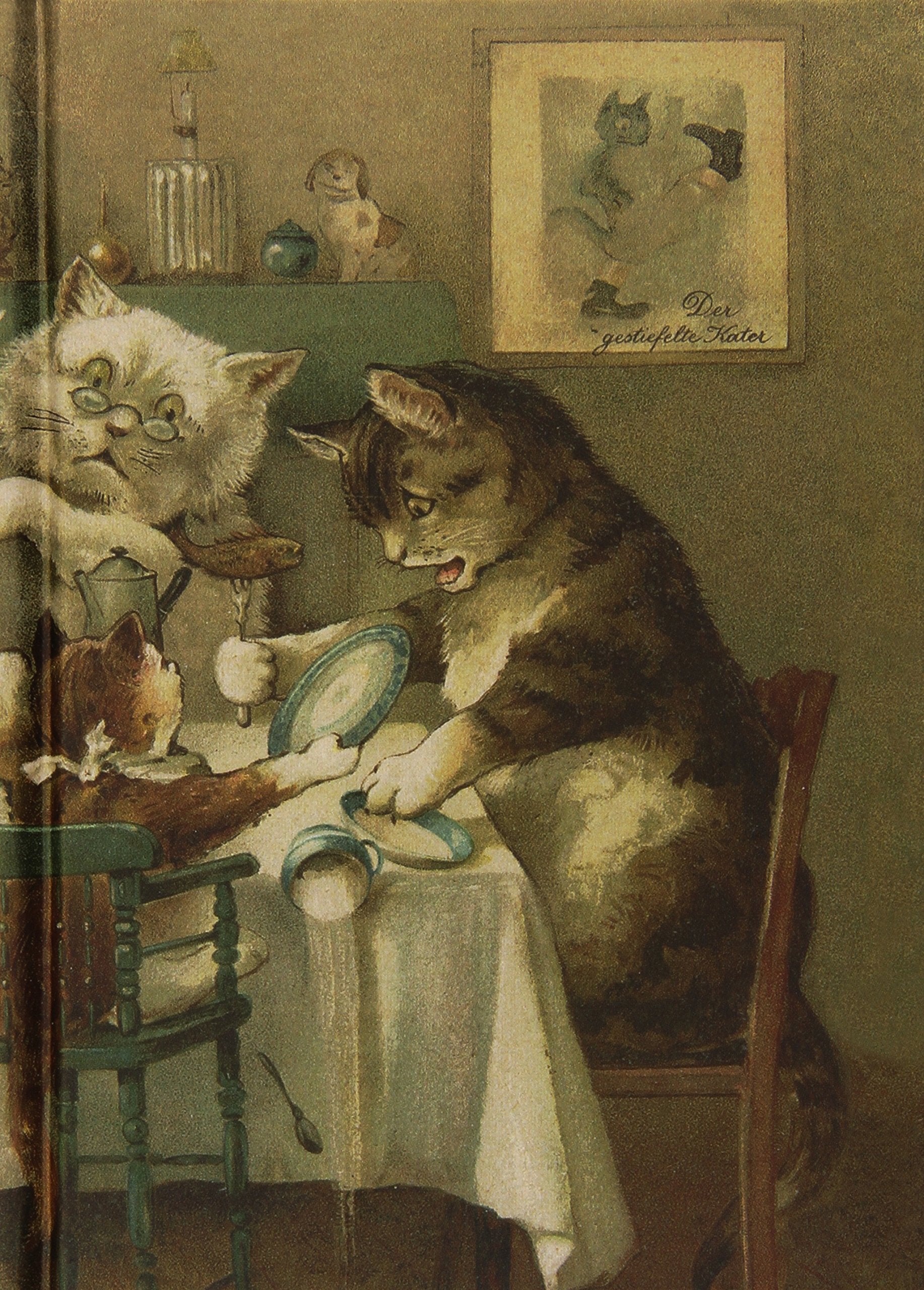 Cat Family Desk Notebook: Metallic Finish High Quality Hardbound Desk Notebook with Satin Page Marker Books
