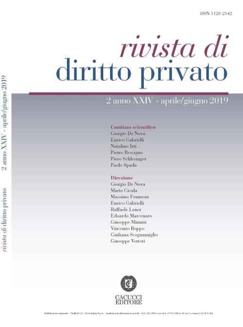 Rivista di diritto privato. Nuova ediz.. Aprile-giugno (2019) (Vol. 2) Law