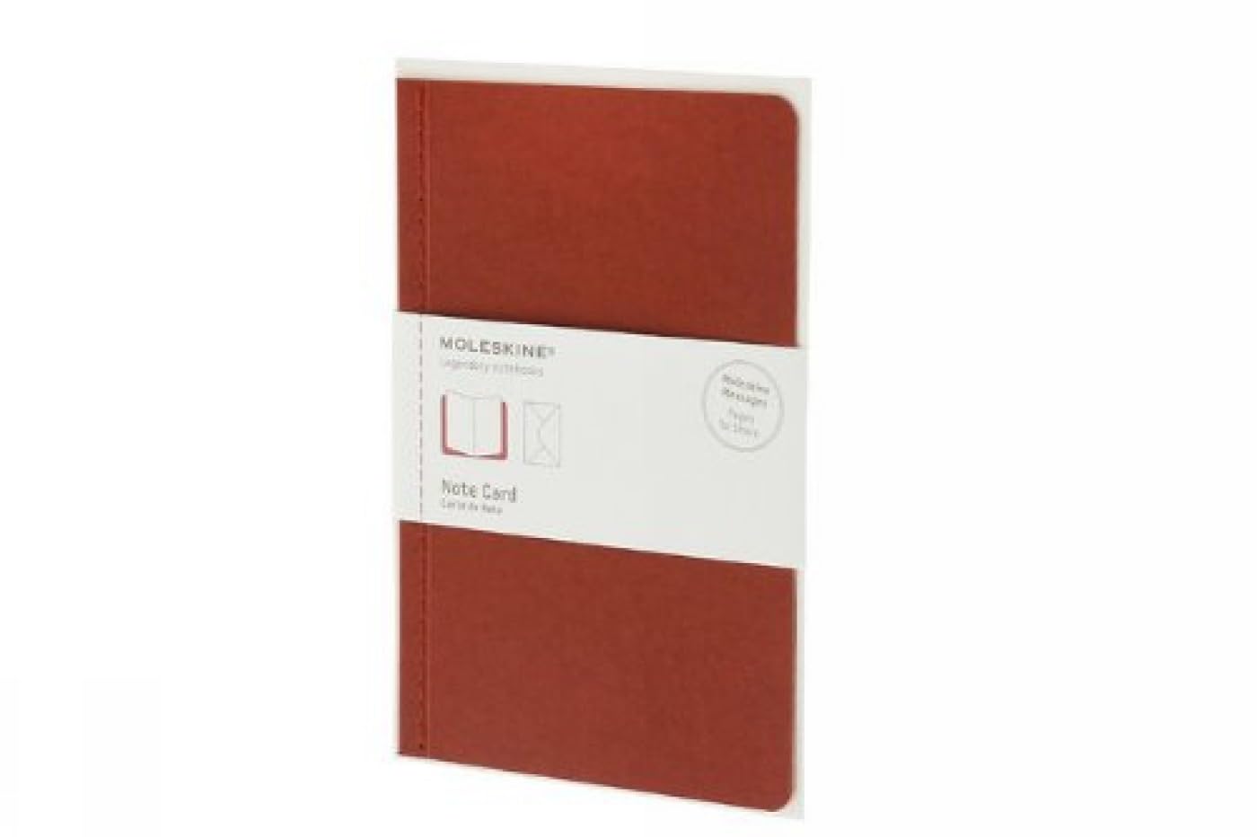 Moleskine Note Card With Envelope - Large Cranberry Red Stationery
