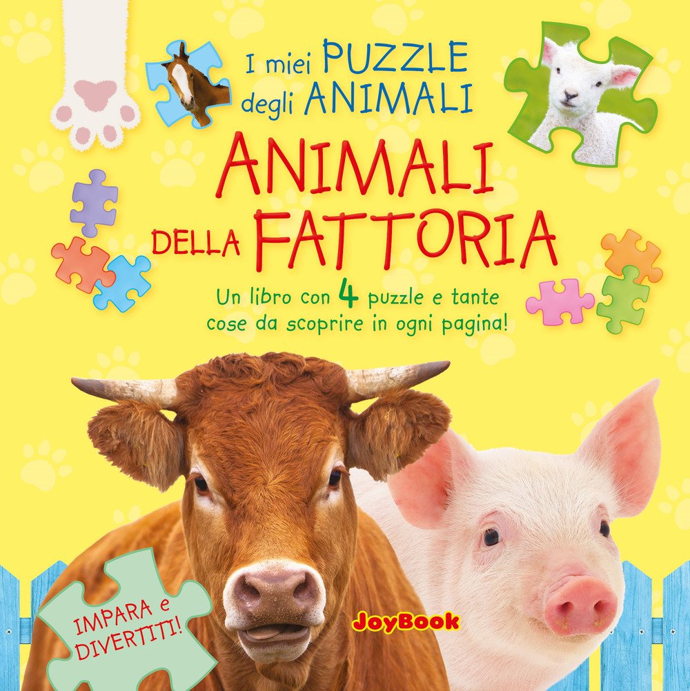 Animali della fattoria. Gioca e divertiti! Libro puzzle book