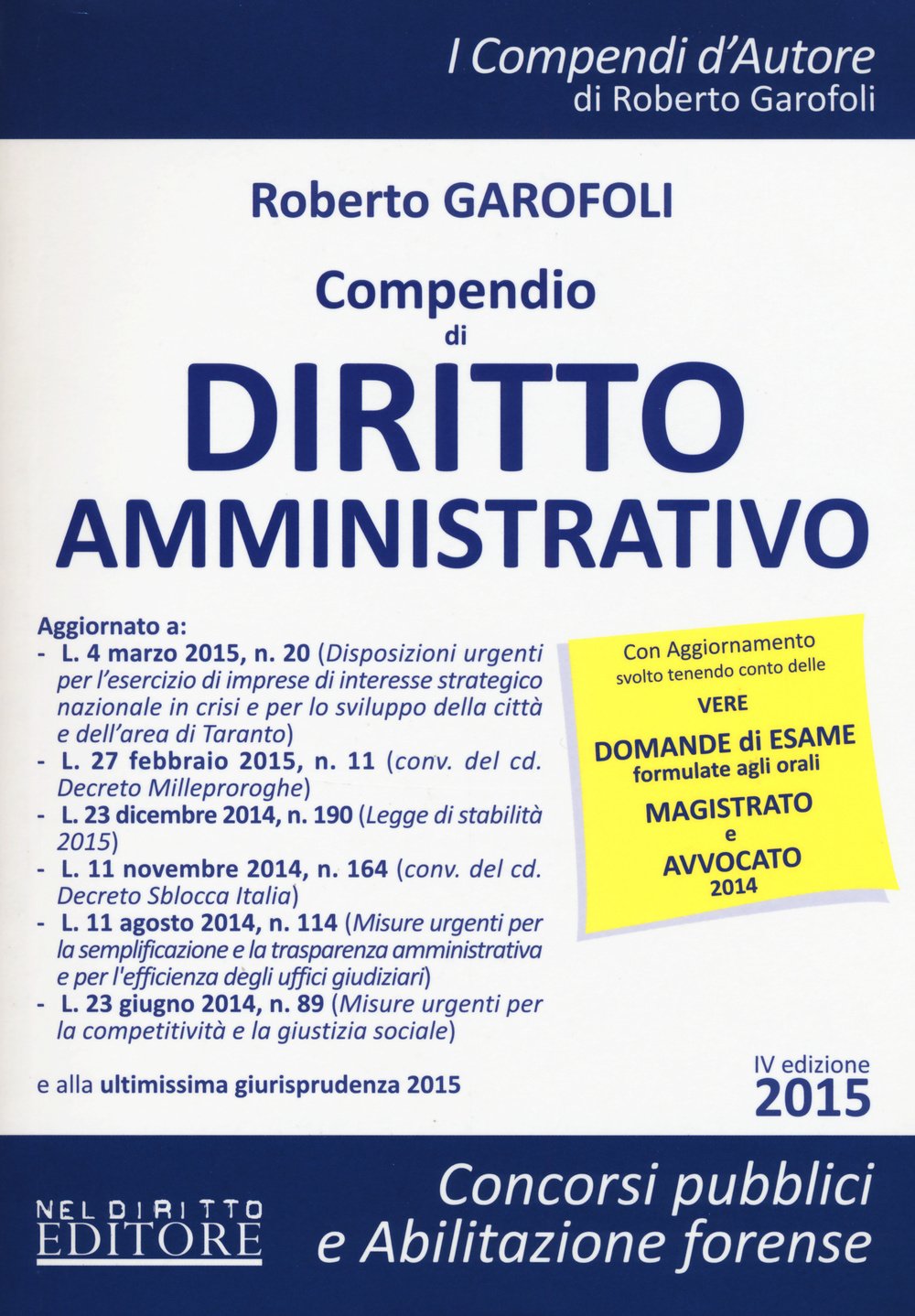 Compendio di diritto amministrativo (I compendi d'autore) Law