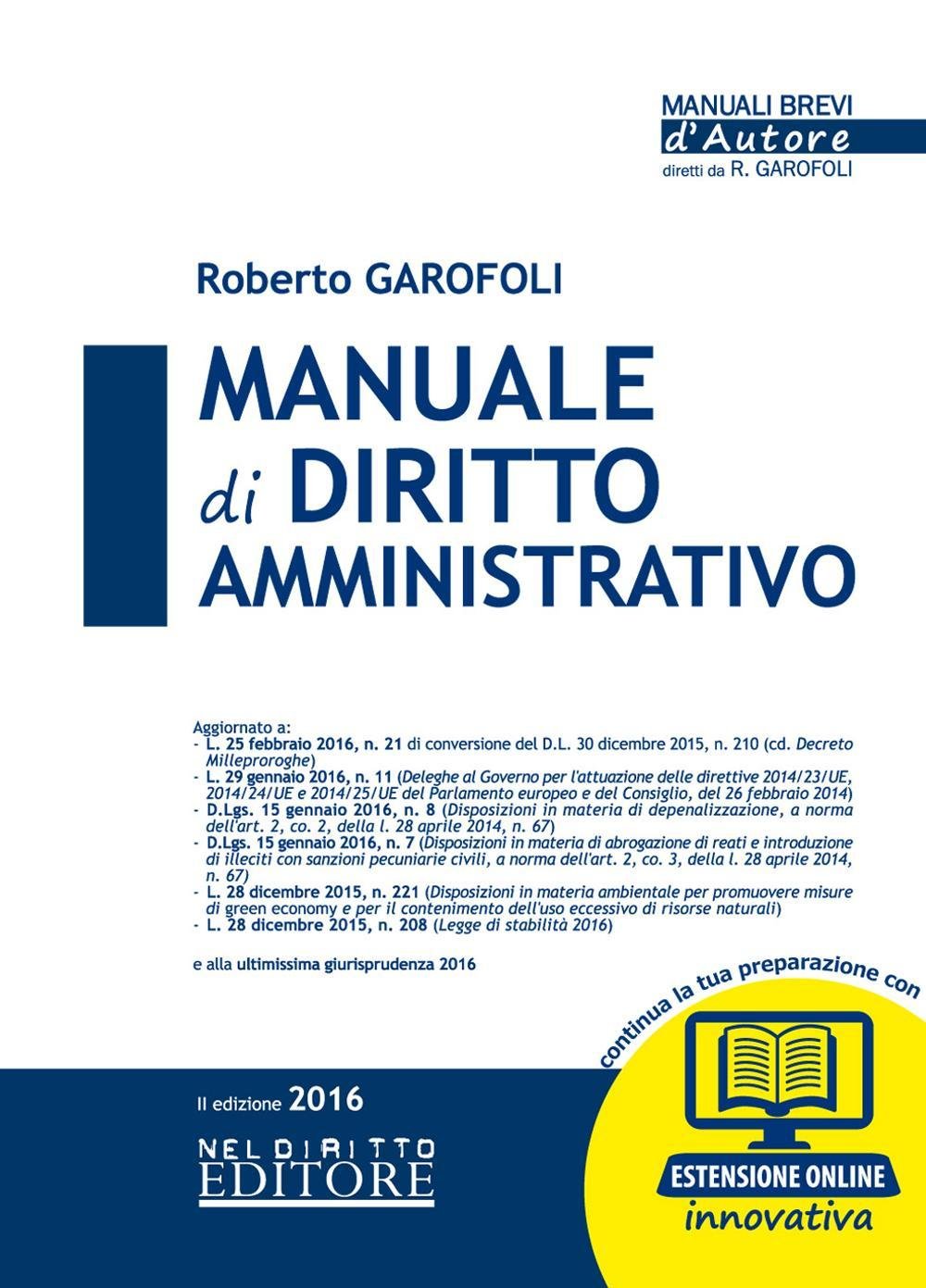 Manuale di diritto amministrativo. Con aggiornamento online book