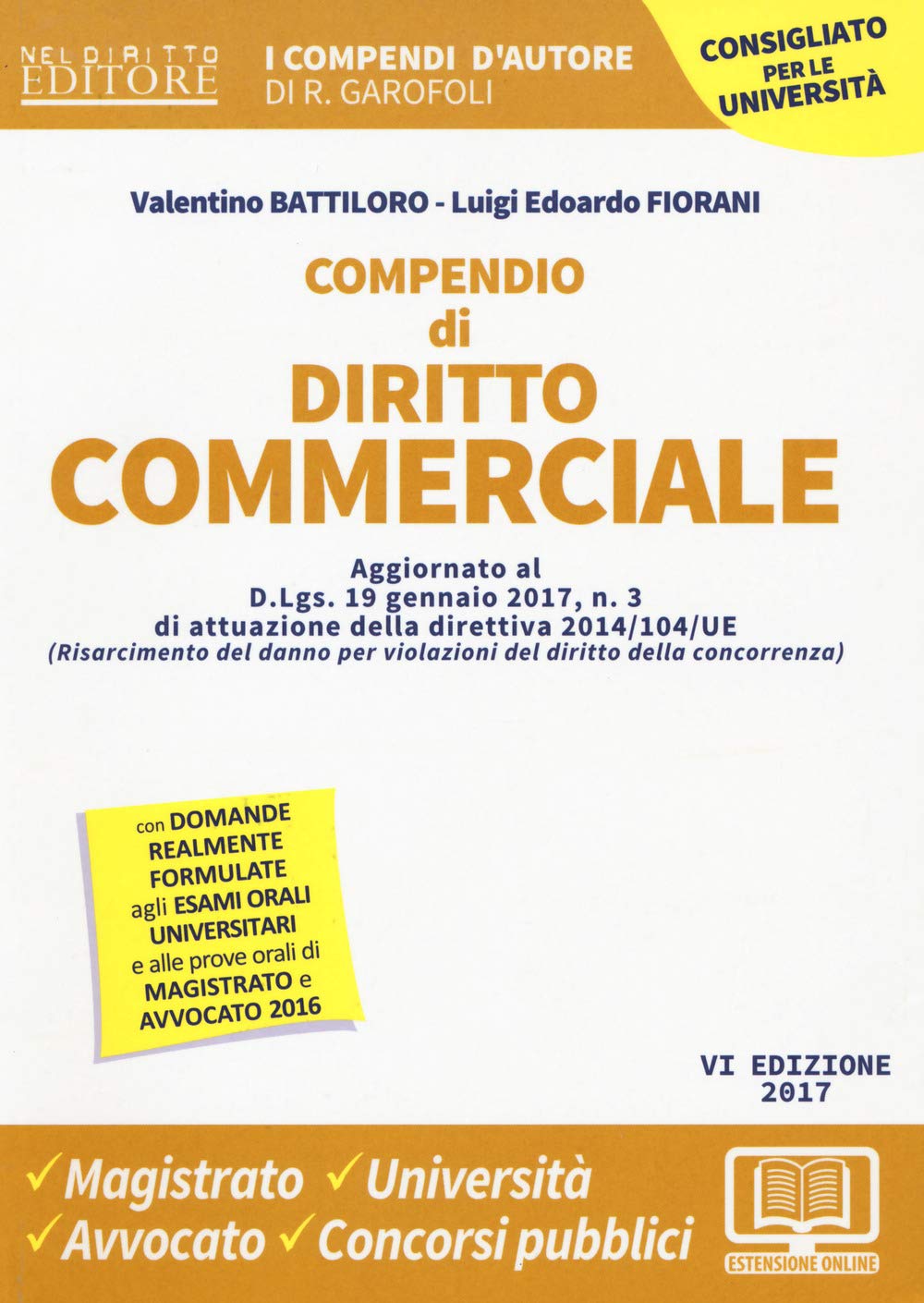 Compendio di diritto commerciale. Con Contenuto digitale per download e accesso online book