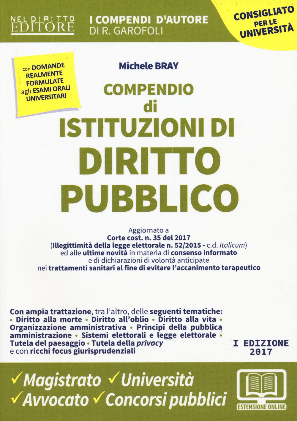 Compendio di istituzioni di diritto pubblico (I compendi d'autore) Law