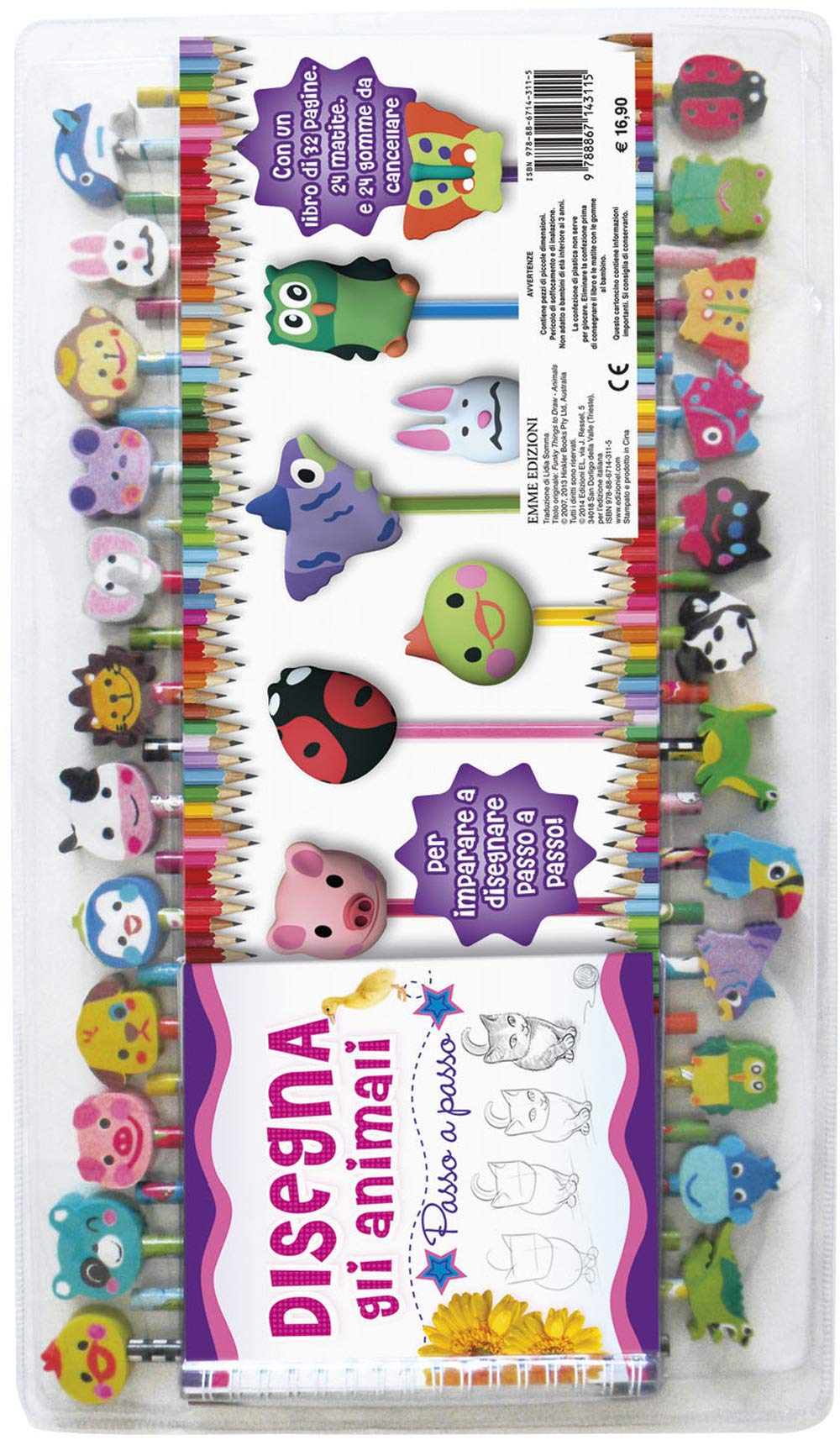 Disegna gli animali. Passo a passo. Ediz. illustrata. Con gadget book