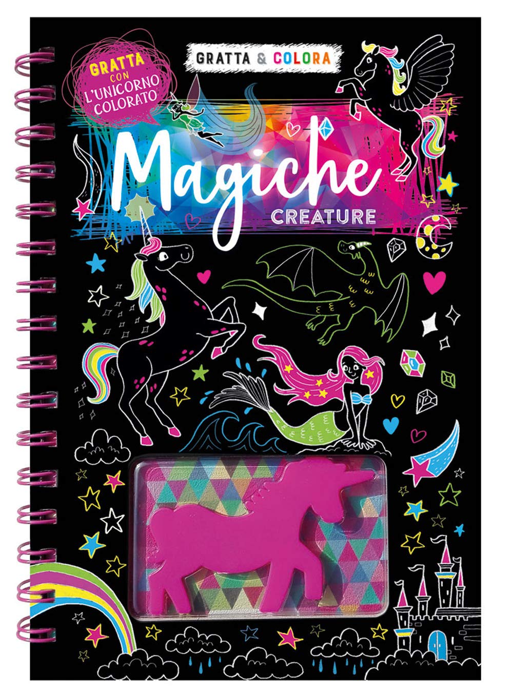 Magiche creature. Gratta & colora. Ediz. a spirale. Con gadget (A pagine aperte) Tiptoi & Games