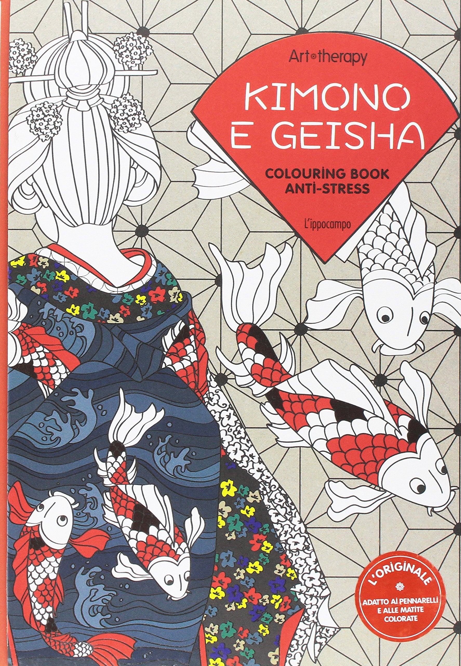 Art therapy. Kimono e geisha. Colouring book anti-stress Hobbies & Crafts