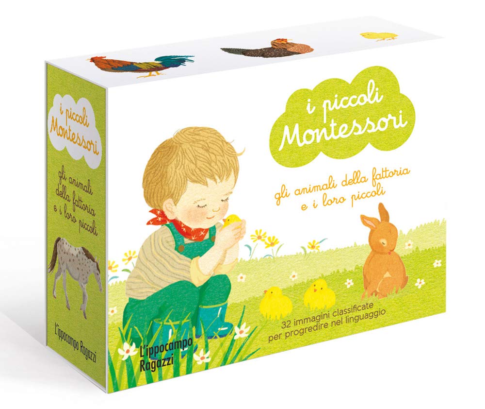 Gli animali della fattoria e i loro piccoli. I piccoli Montessori. Ediz. a colori. Con 32 Carte Babies & Toddlers
