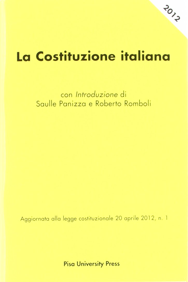 La costituzione italiana (Vol. 1) Law