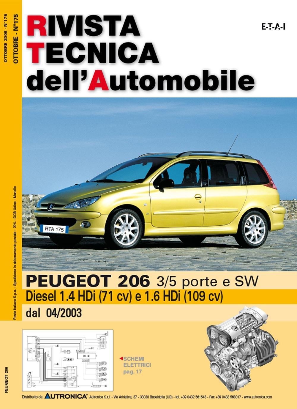 Peugeot 206 3/5 porte e SW Diesel 1.4 HDi e 1.6 HDi book