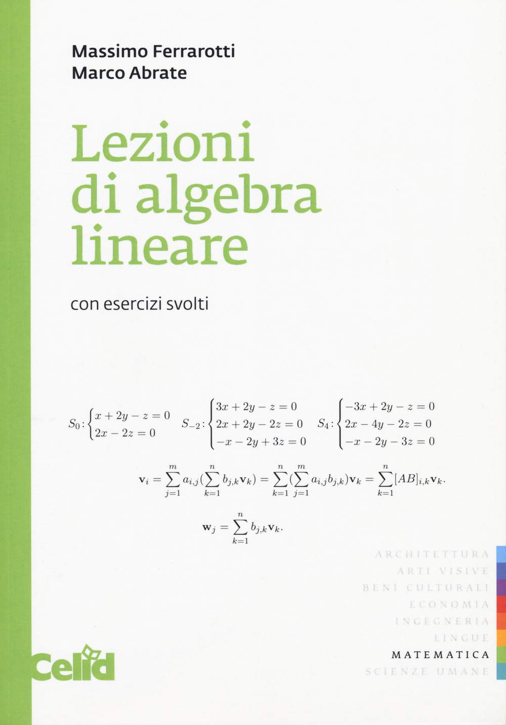 Lezioni di algebra lineare. Con esercizi svolti book