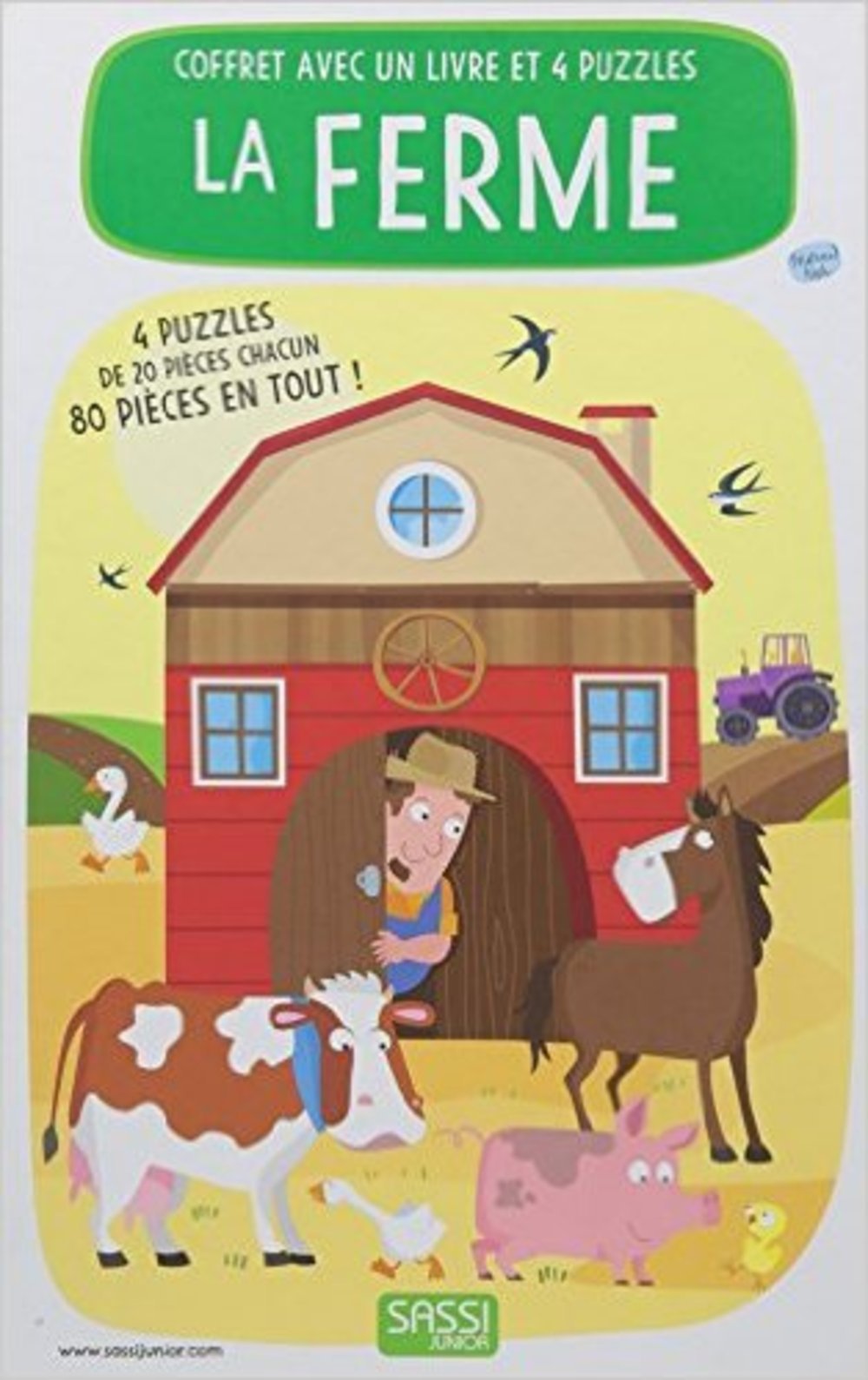 La Ferme. Coffret livre et 4 puzzles book