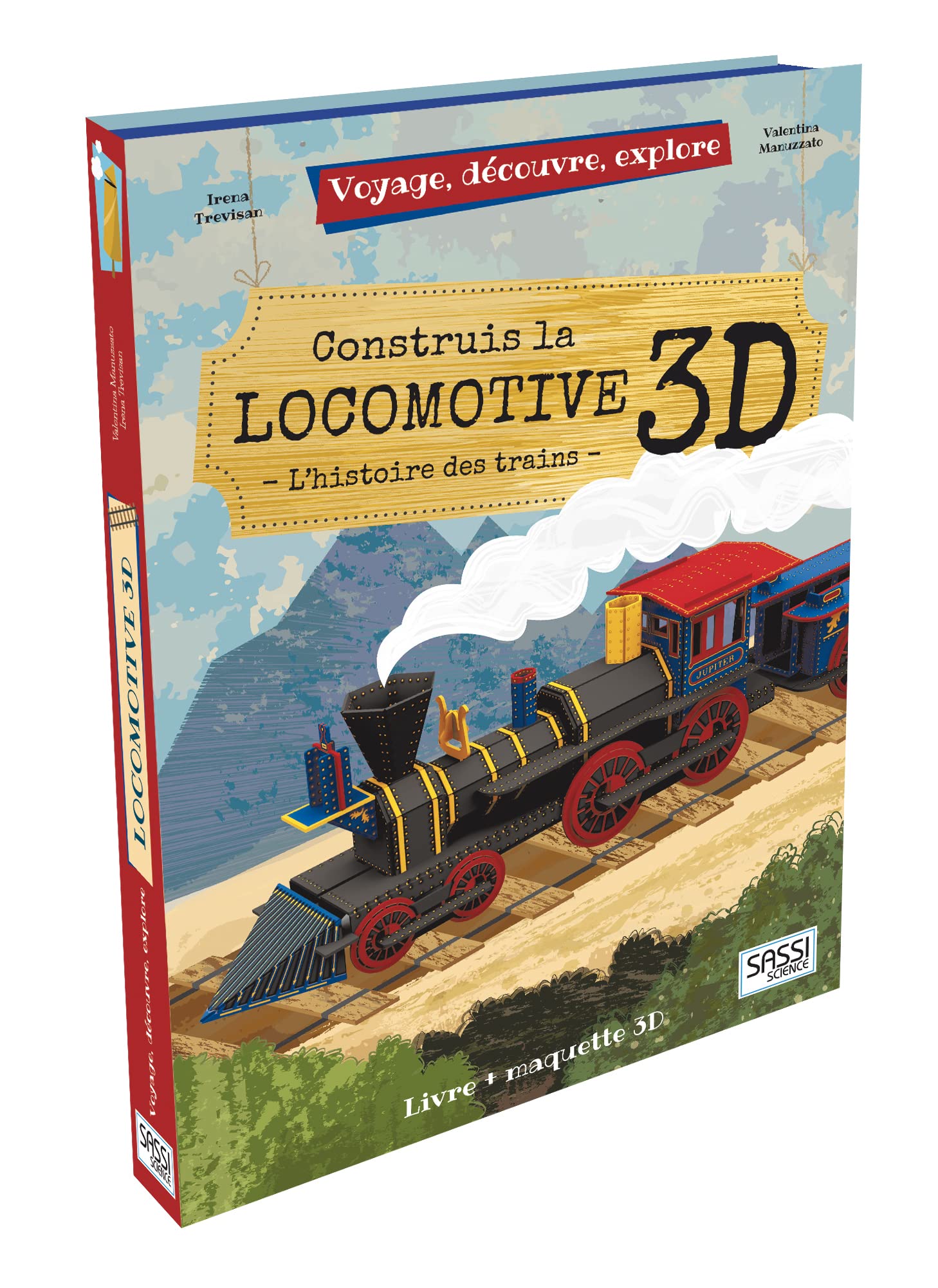 Construis la locomotive 3D - L'histoire des trains: L'histoire des trains 6 ans Tiptoi & Games