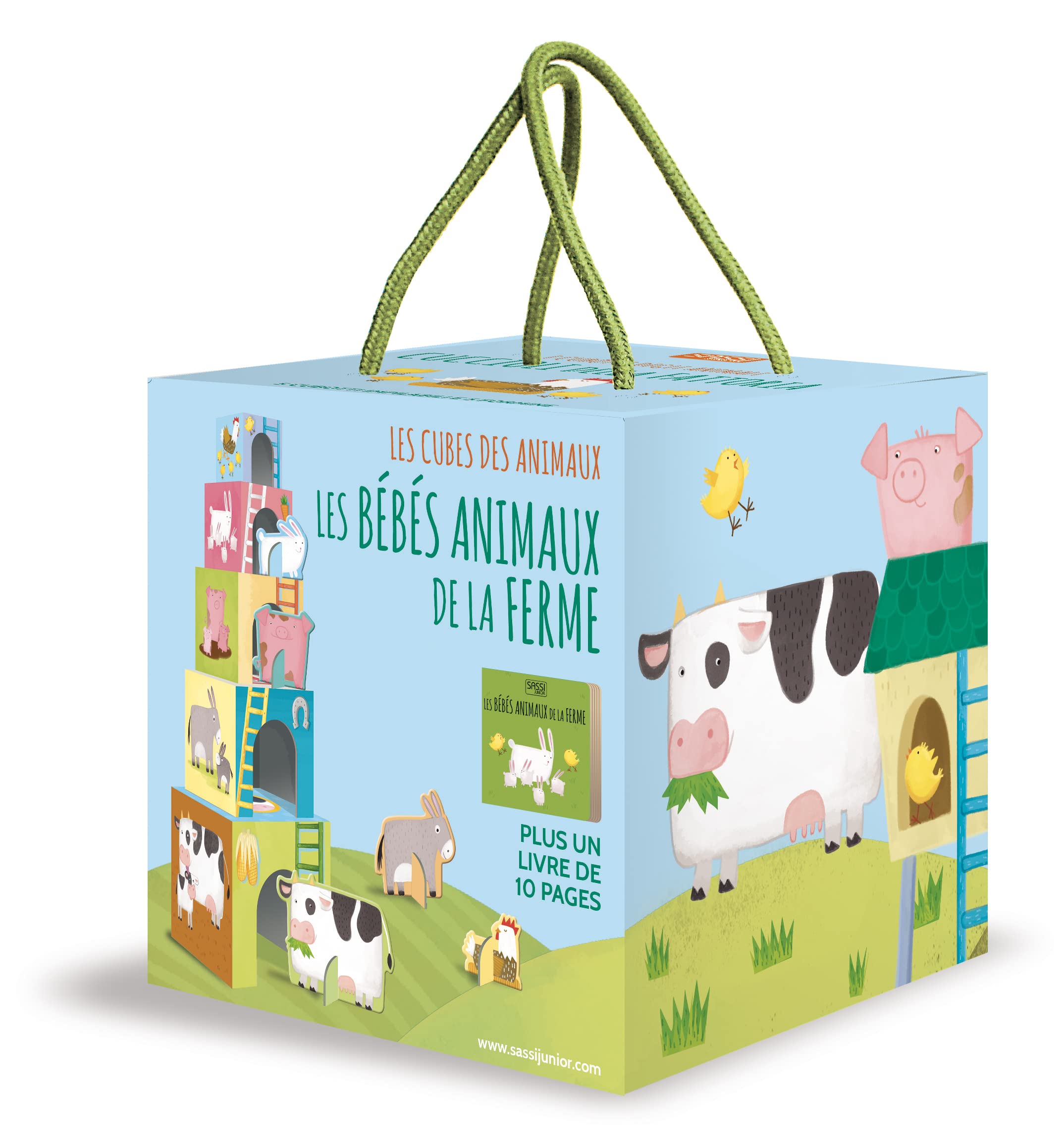 Les bébés animaux de la ferme: 2 ans les cubes animaux book