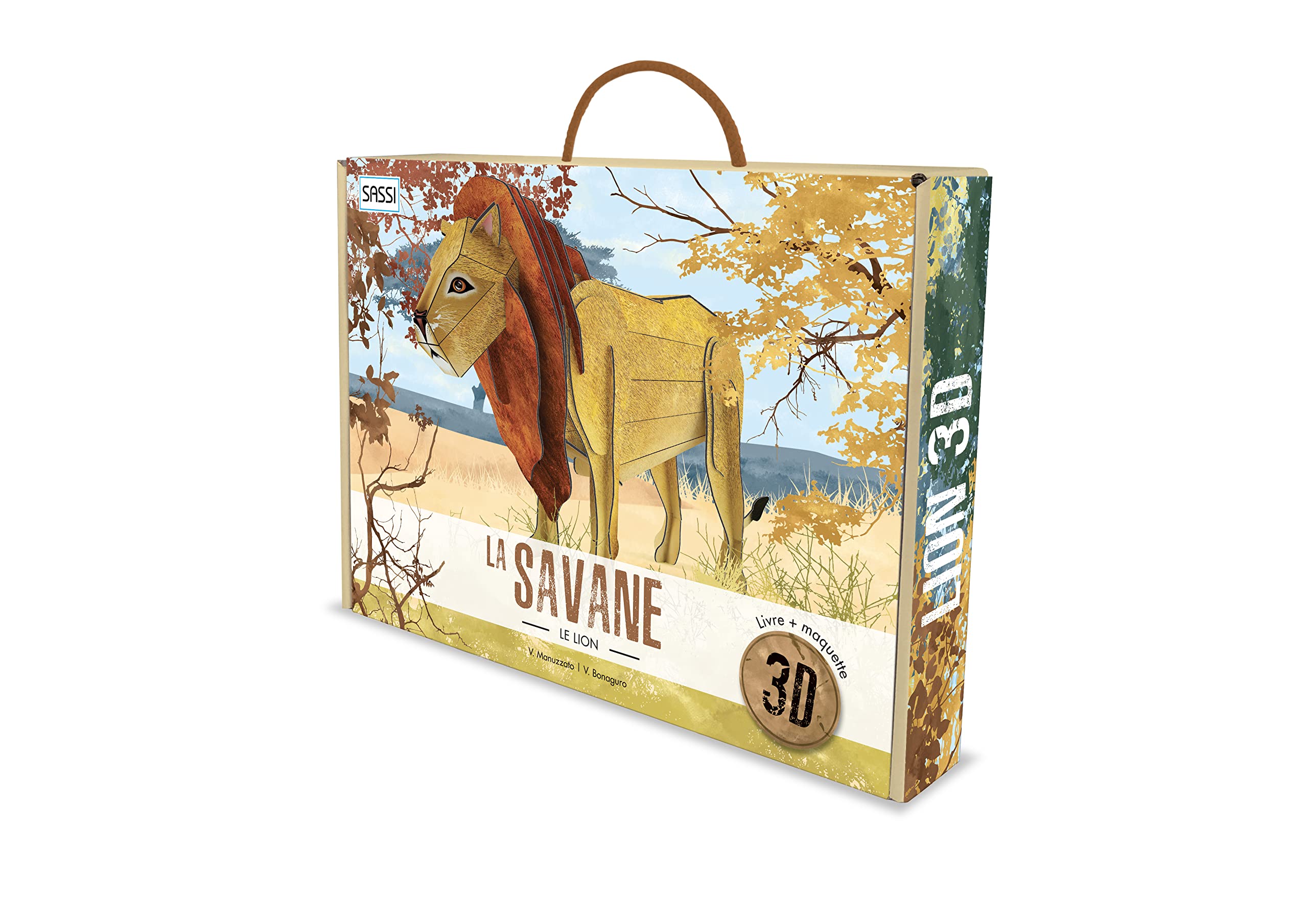 La savane - Le lion 3D: livre + maquette 6 ans book