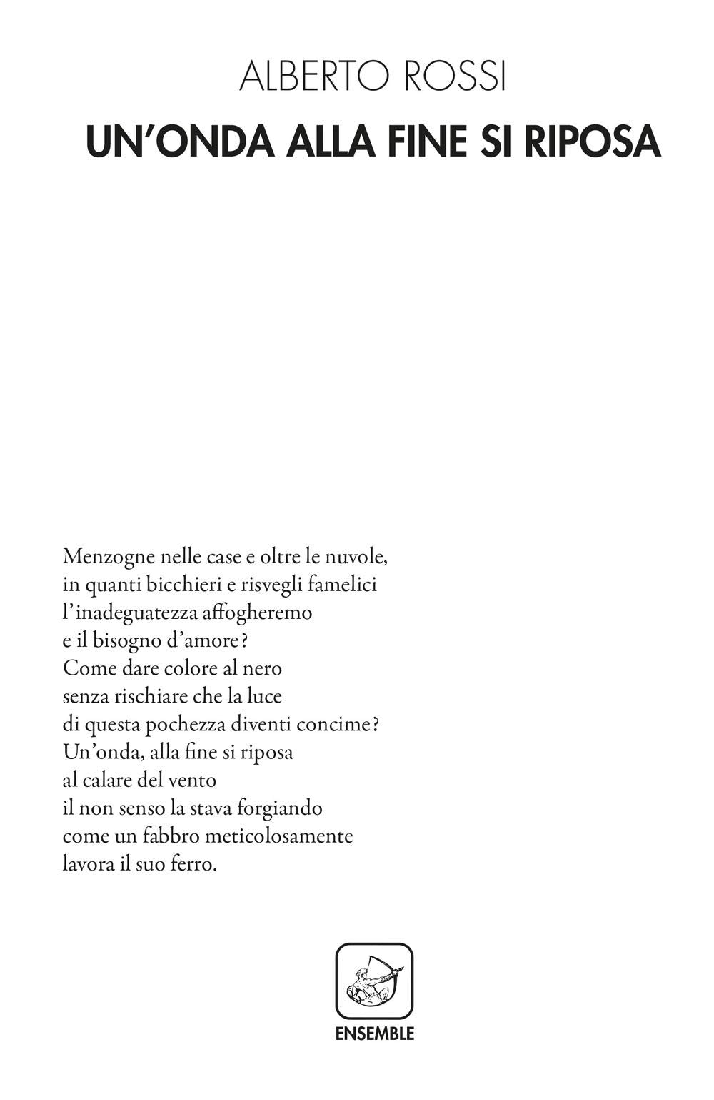 Un'onda alla fine si riposa (Alter) Poetry