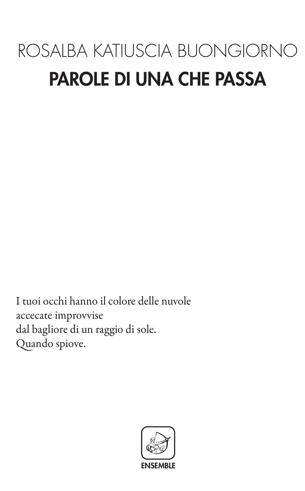 Parole di una che passa (Alter) Poetry