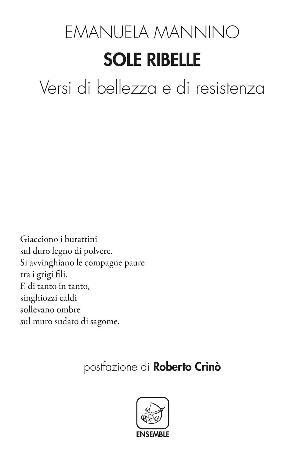 Sole ribelle. Versi di bellezza e di resistenza (Alter) Poetry