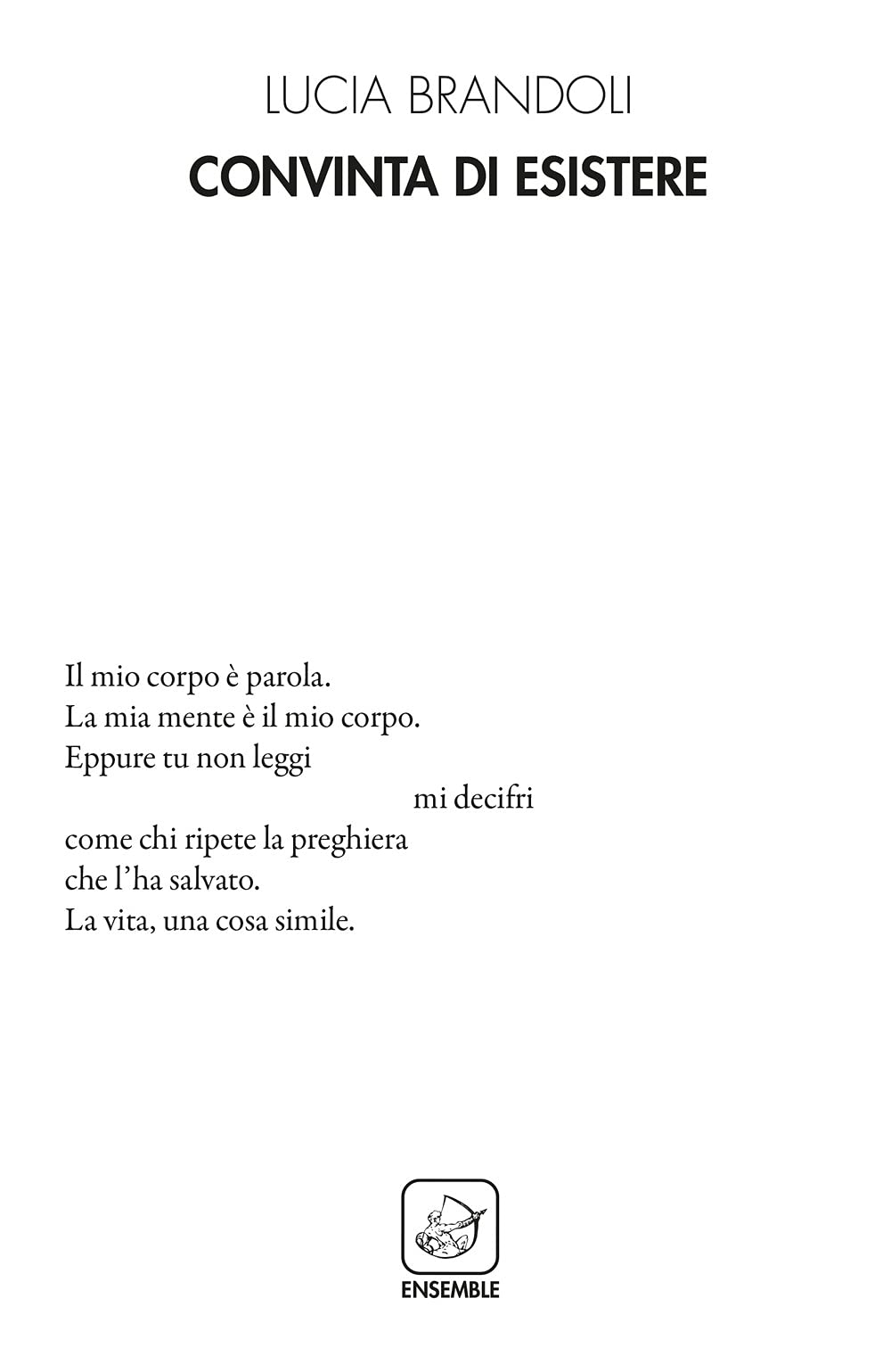 Convinta di esistere Poetry