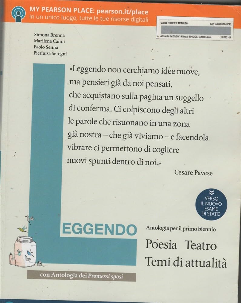 Leggendo. Antologia italiana. Poesia e teatro. Con antologia dei Promessi sposi. Per le Scuole superiori. Con e-book. Con espansione online Professional & Reference Books