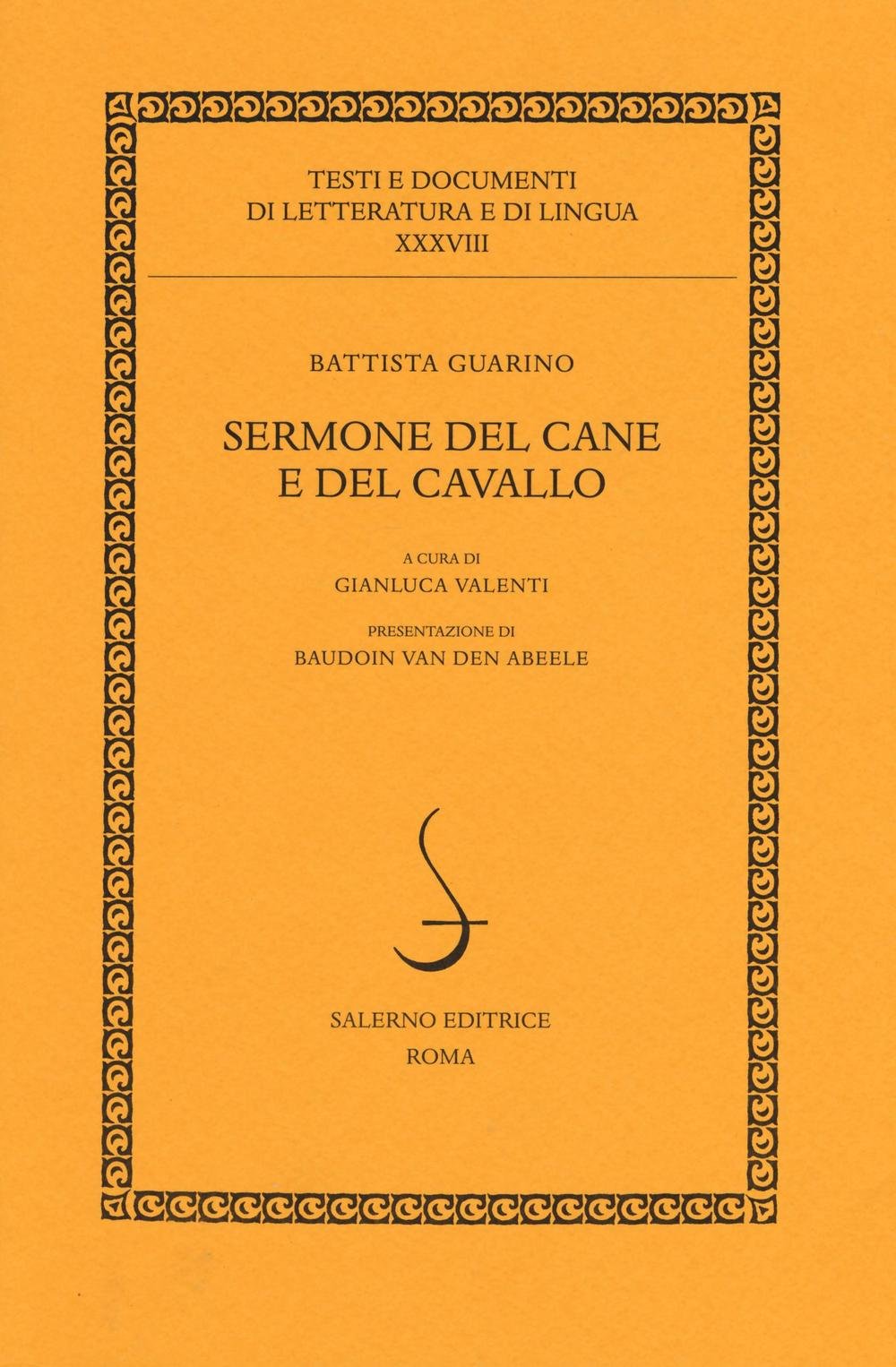 Sermone del cane e del cavallo Essays & Short Stories