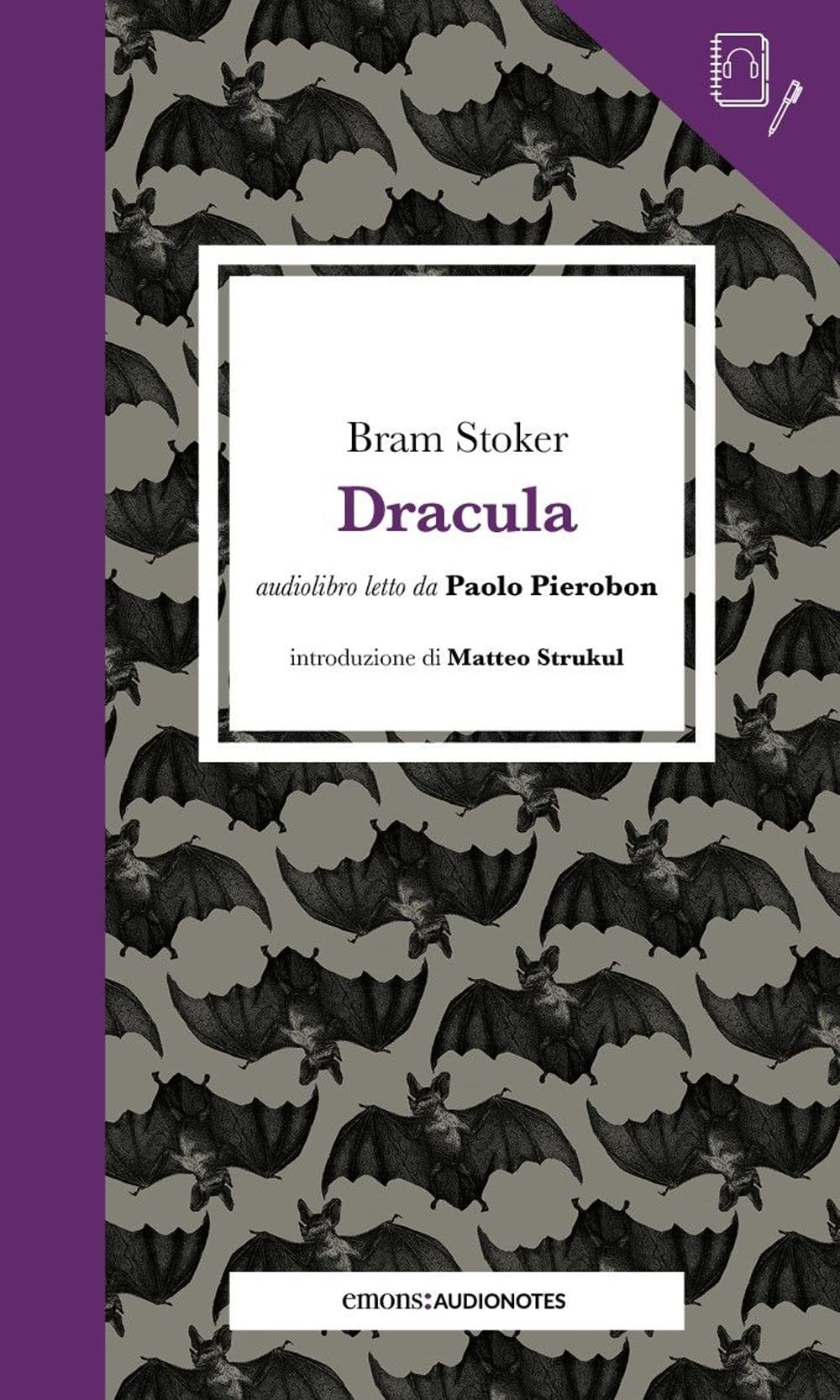 Dracula letto da Paolo Pierobon. Quaderno. Con audiolibro book
