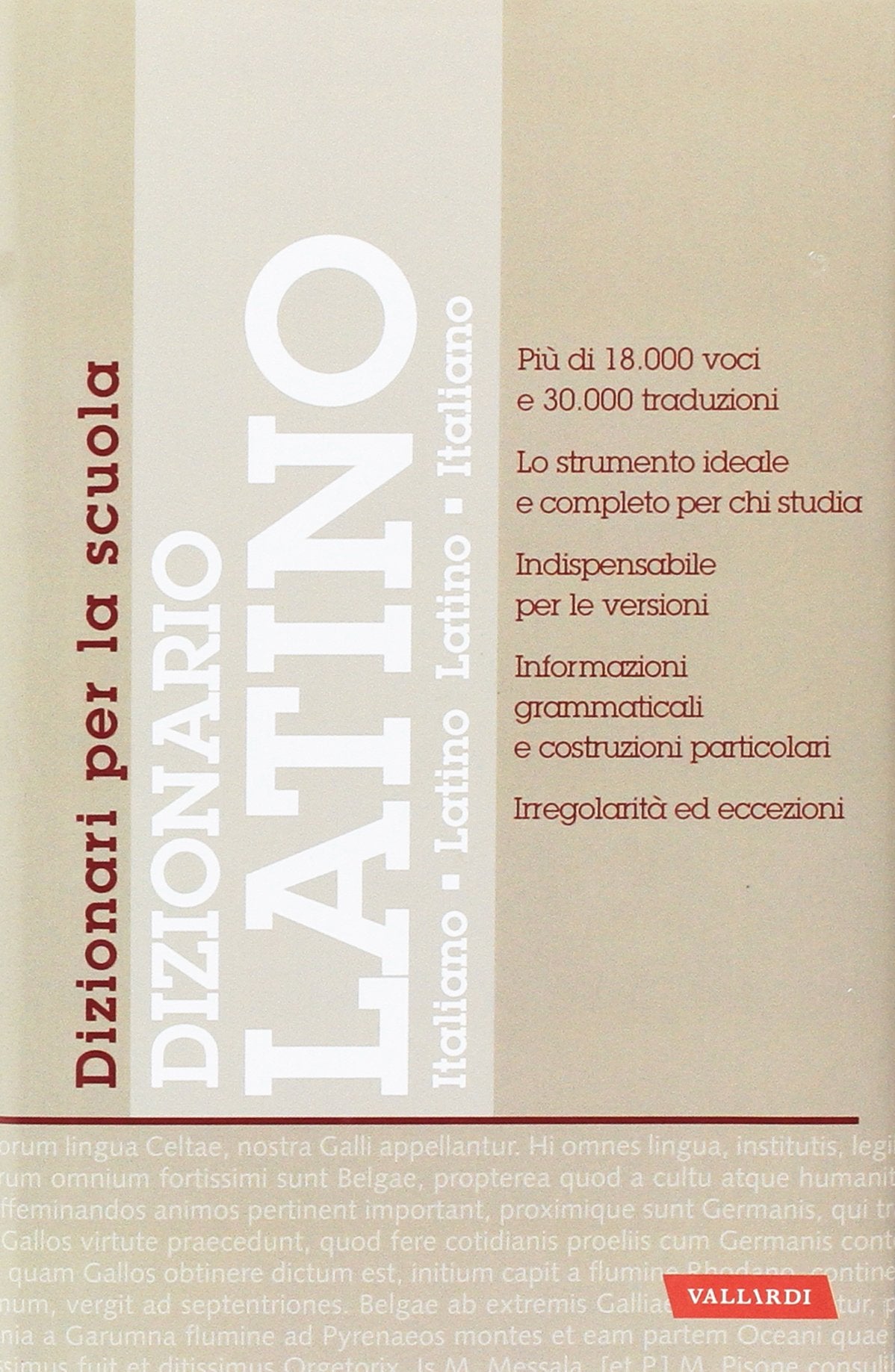 Dizionario latino a scuola book