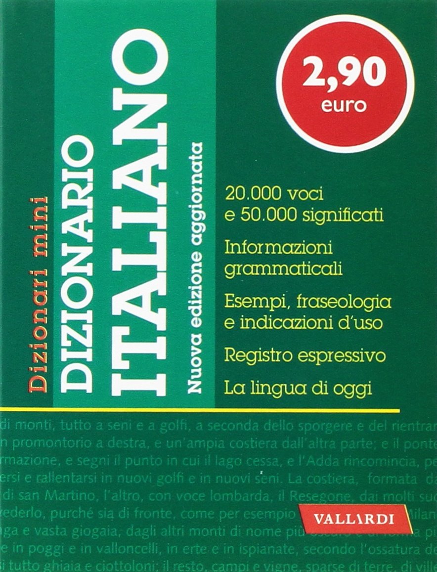 Dizionario italiano mini book