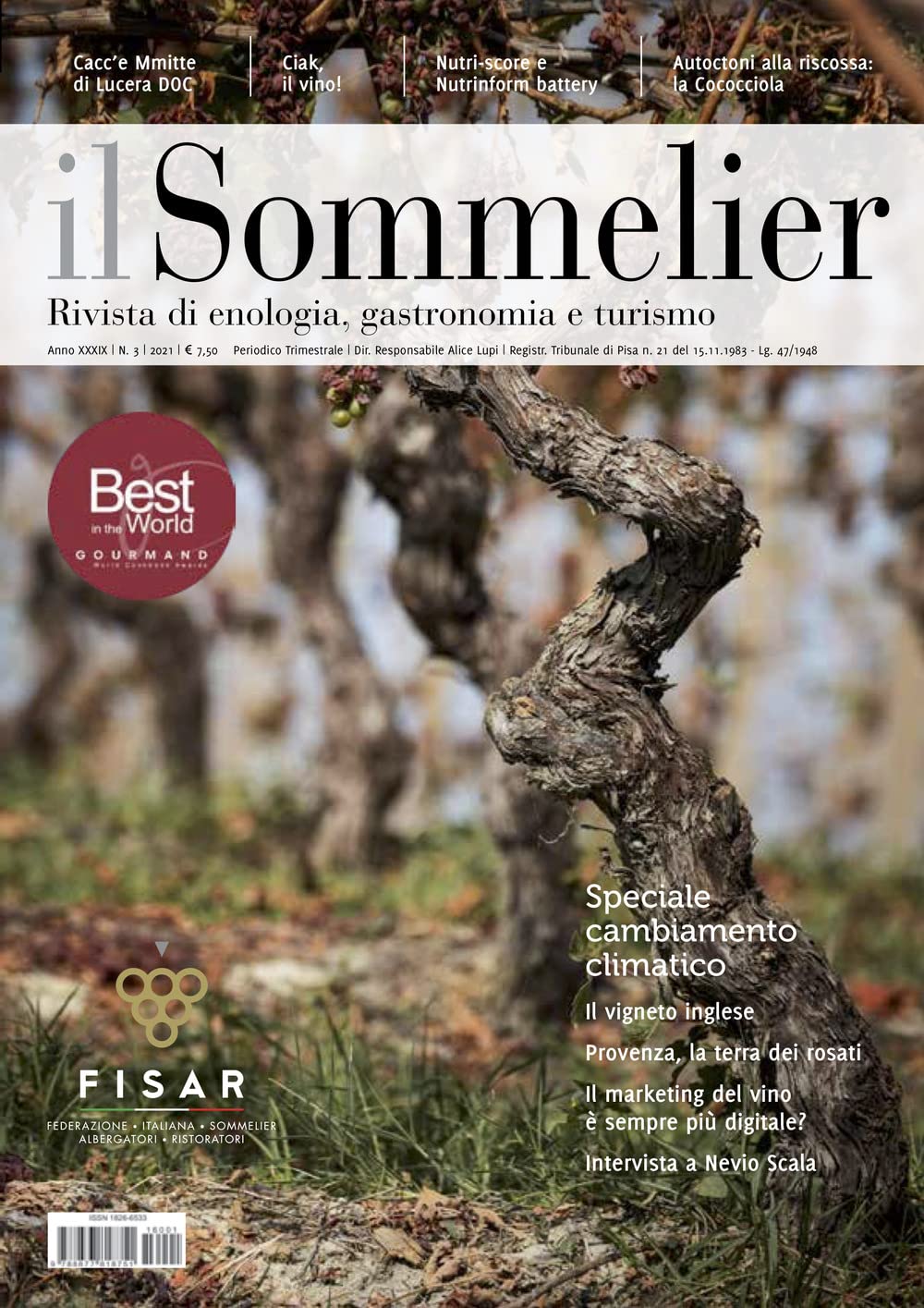 Il sommelier. Rivista di enologia, gastronomia e turismo. Ediz. illustrata (2021) (Vol. 3) Leisure, Home & Garden